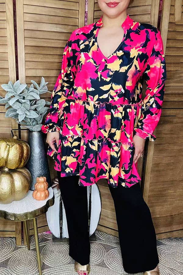 Long sleeve baby doll women blouse BQ16059