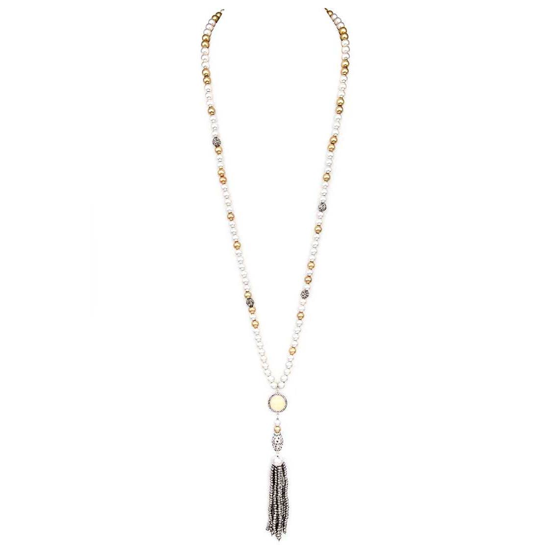 Beaded Tassel Long Necklace