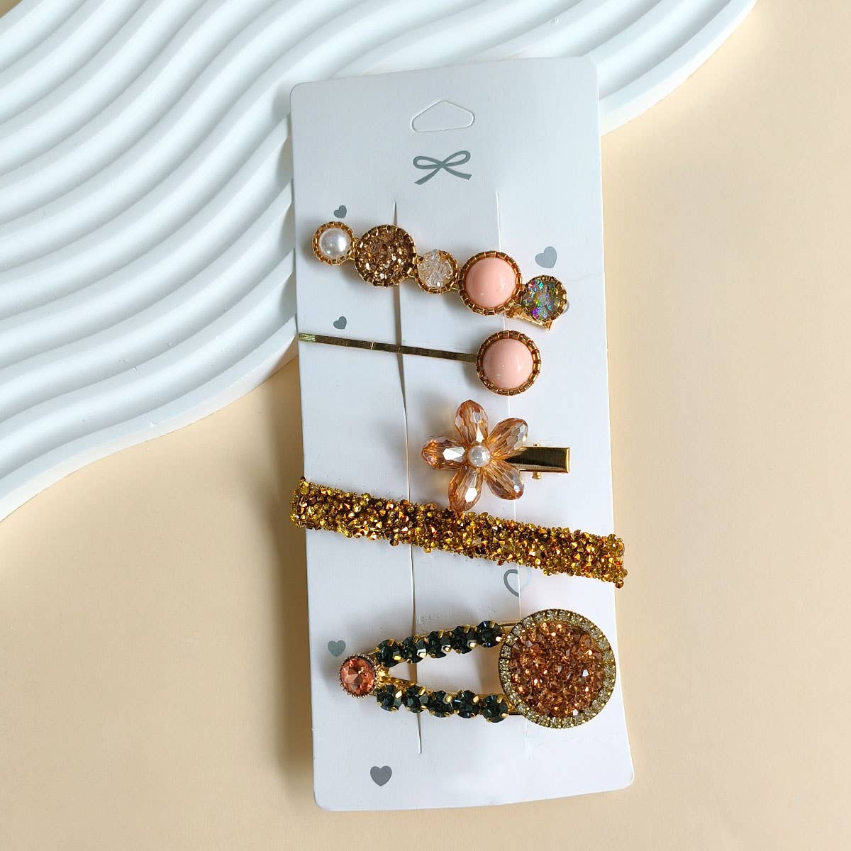 5PCS FAUX PEARL DECOR HAIR CLIP_CWAHA0162