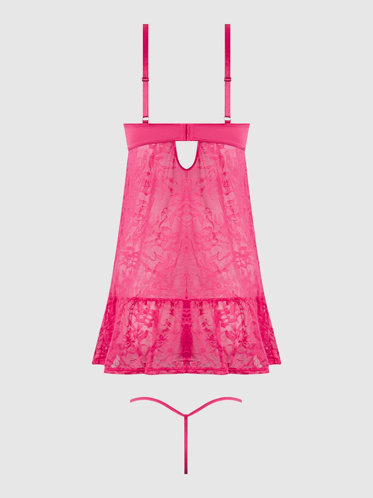 FLORA LACE BABYDOLL & G-STRING SET