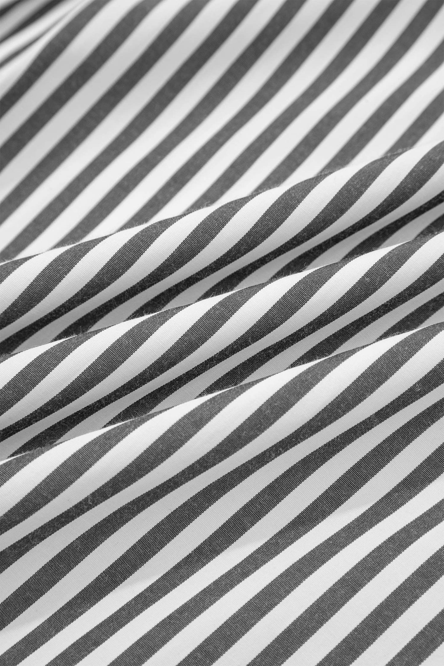 Stripe Plus Size V Neck Roll-tab Short Dolman Sleeve Blouse