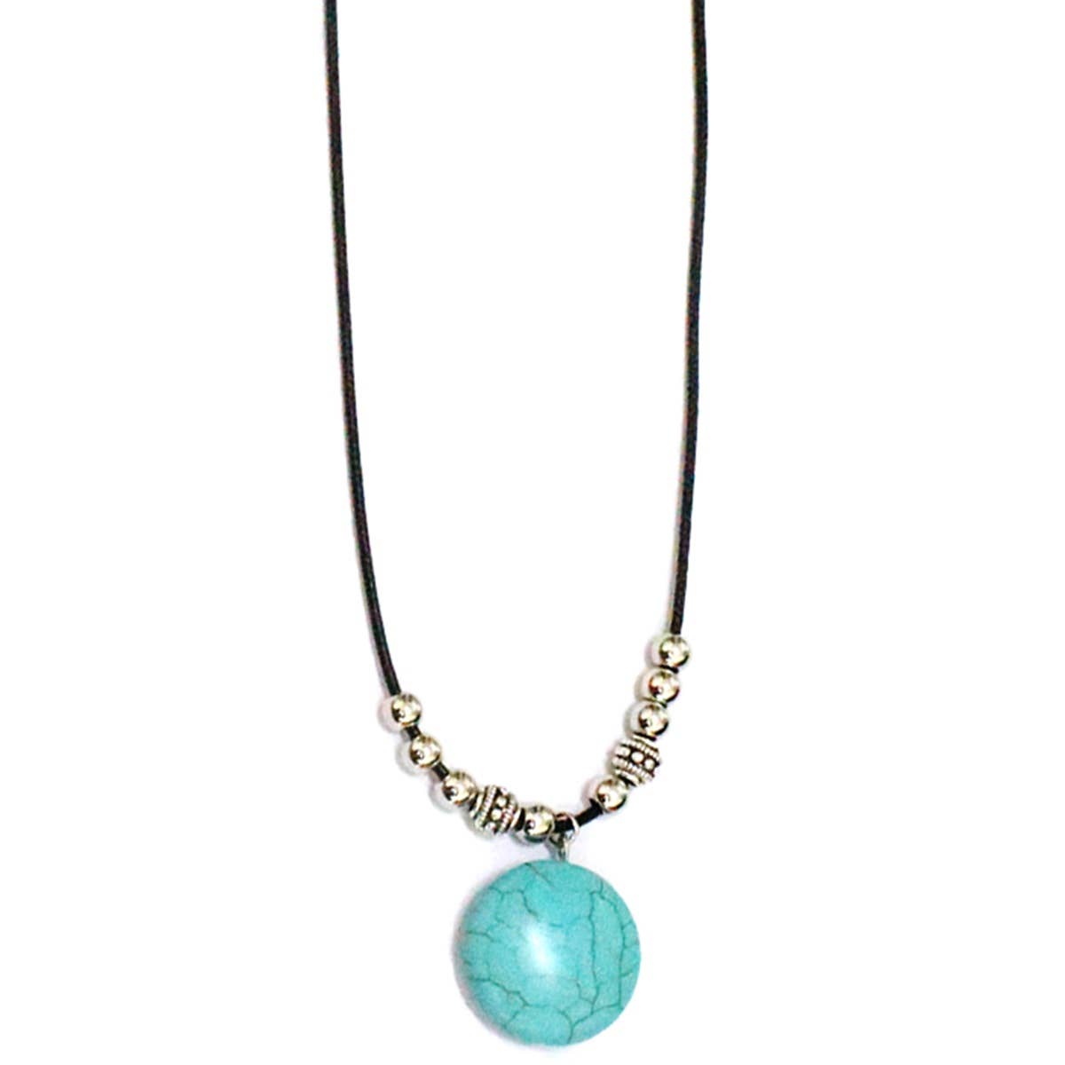 TURQUOISE STONE PENDANT NECKLACE