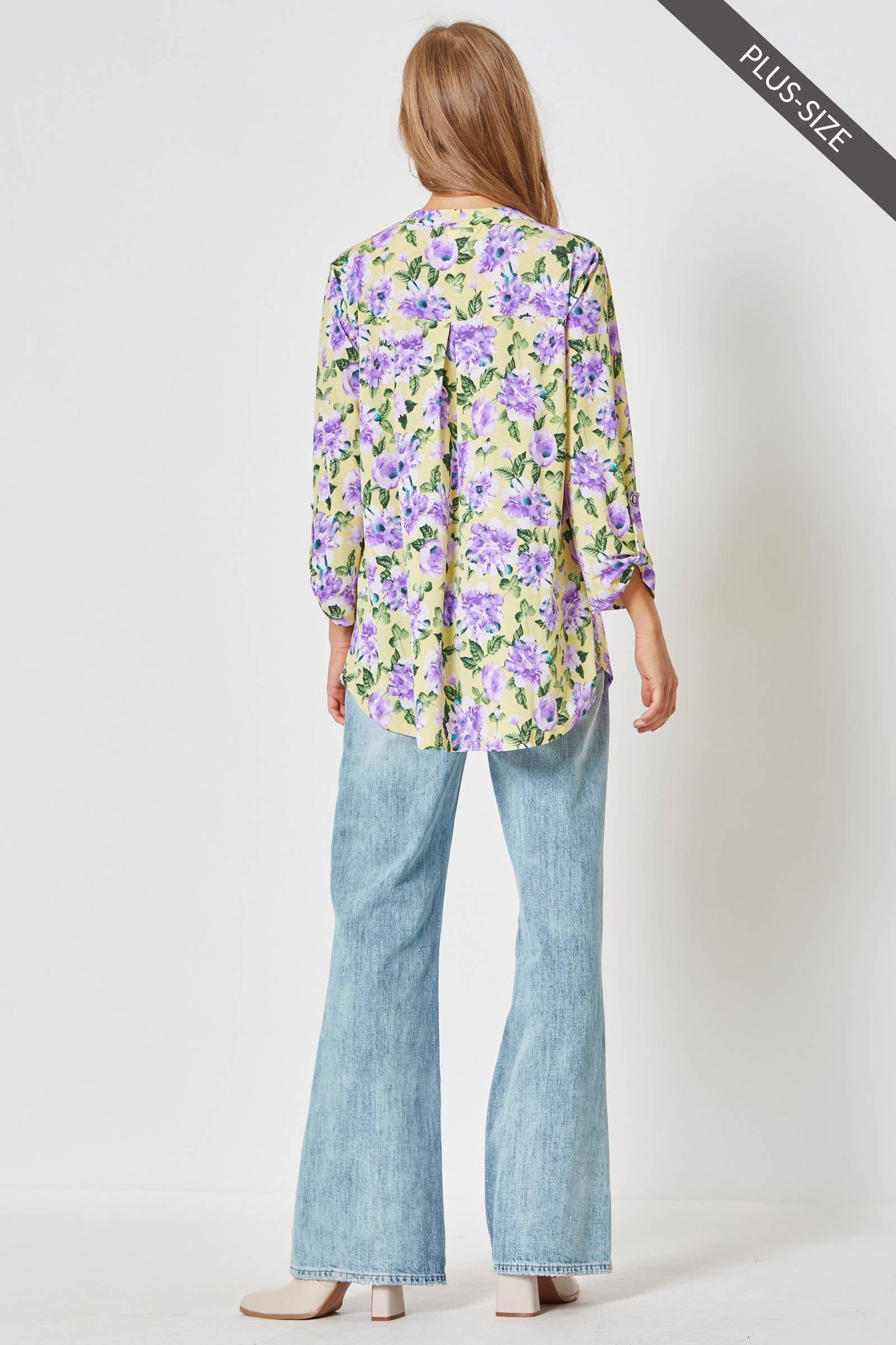 PLUS SIZE 3/4 Sleeve LIZZY Wrinkle Free Top