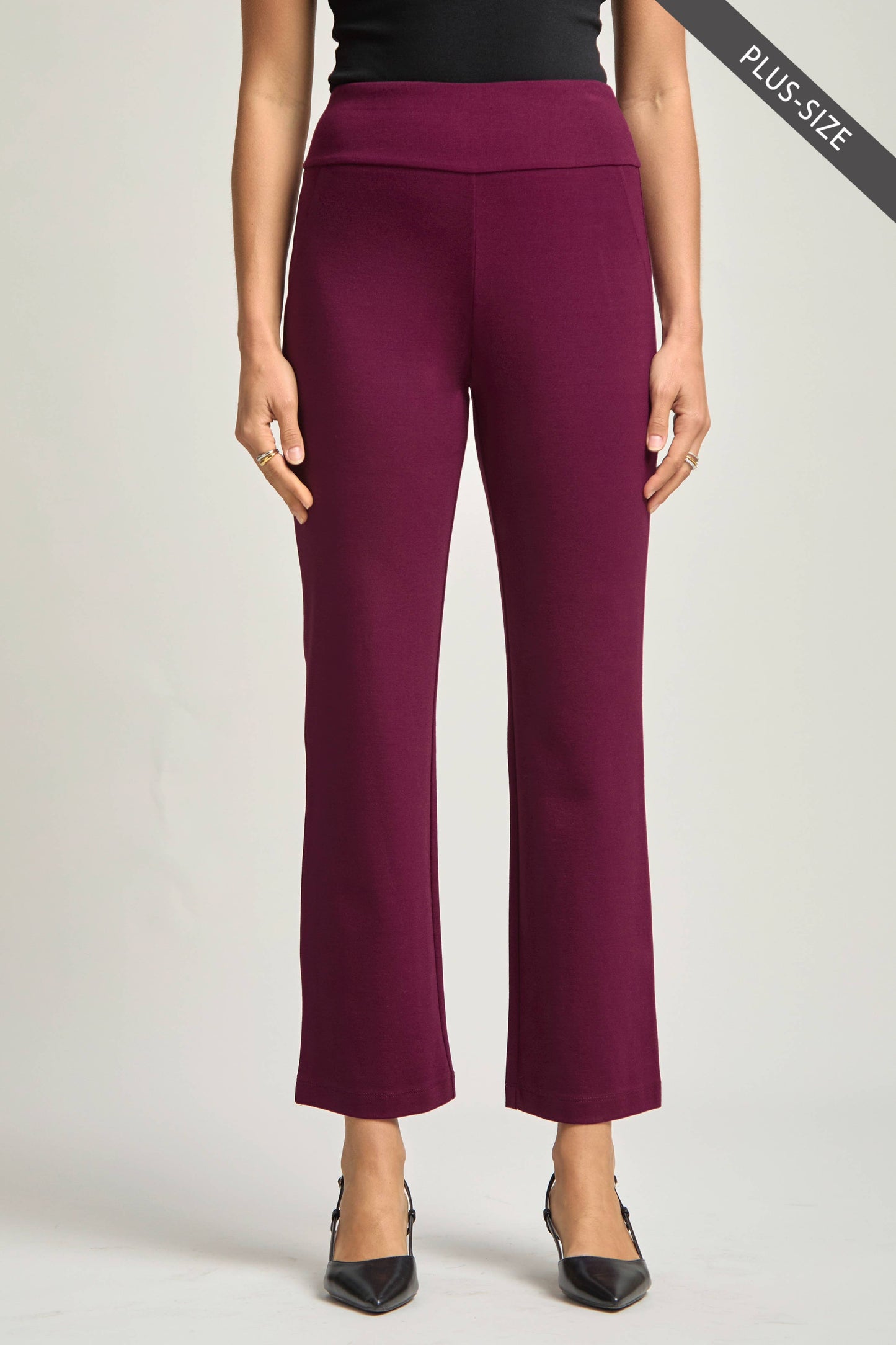 PLUS SIZE Magic High Slim Straight Pants MDS-STRAIGHTP