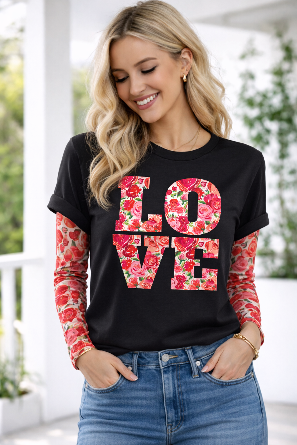 Floral Stacked Love