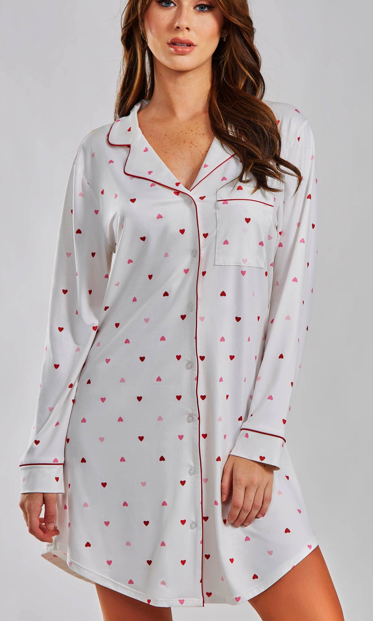 Angela Heart Womans Notch Collar Knit PJ Pant Set