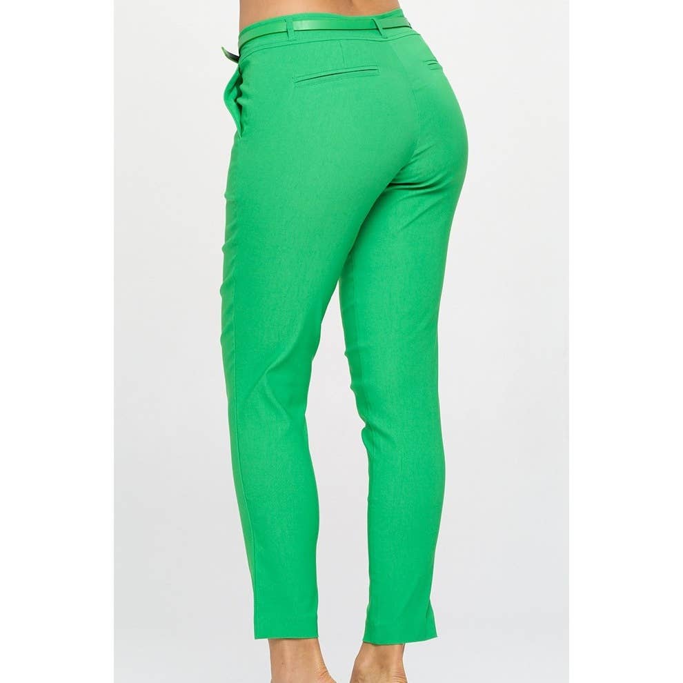 PLUS SIZE BELTED MILLENIUM TROUSERS