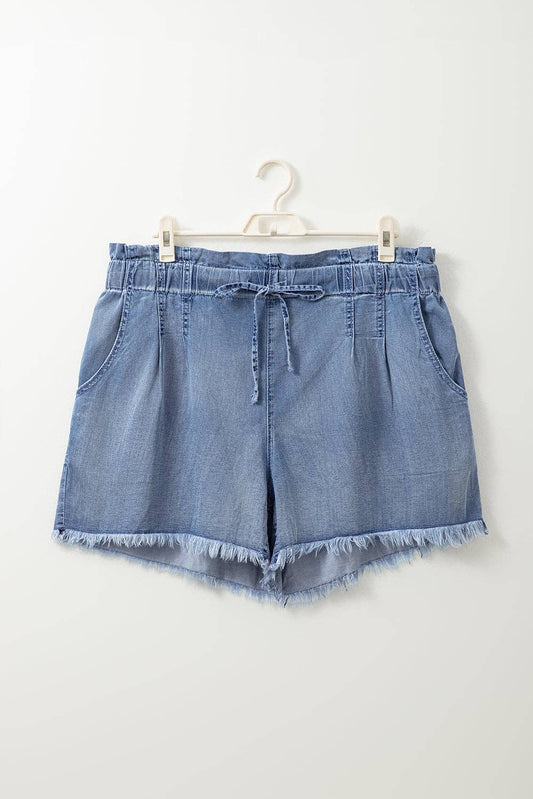 Plus Size Denim High Waist Summer Shorts