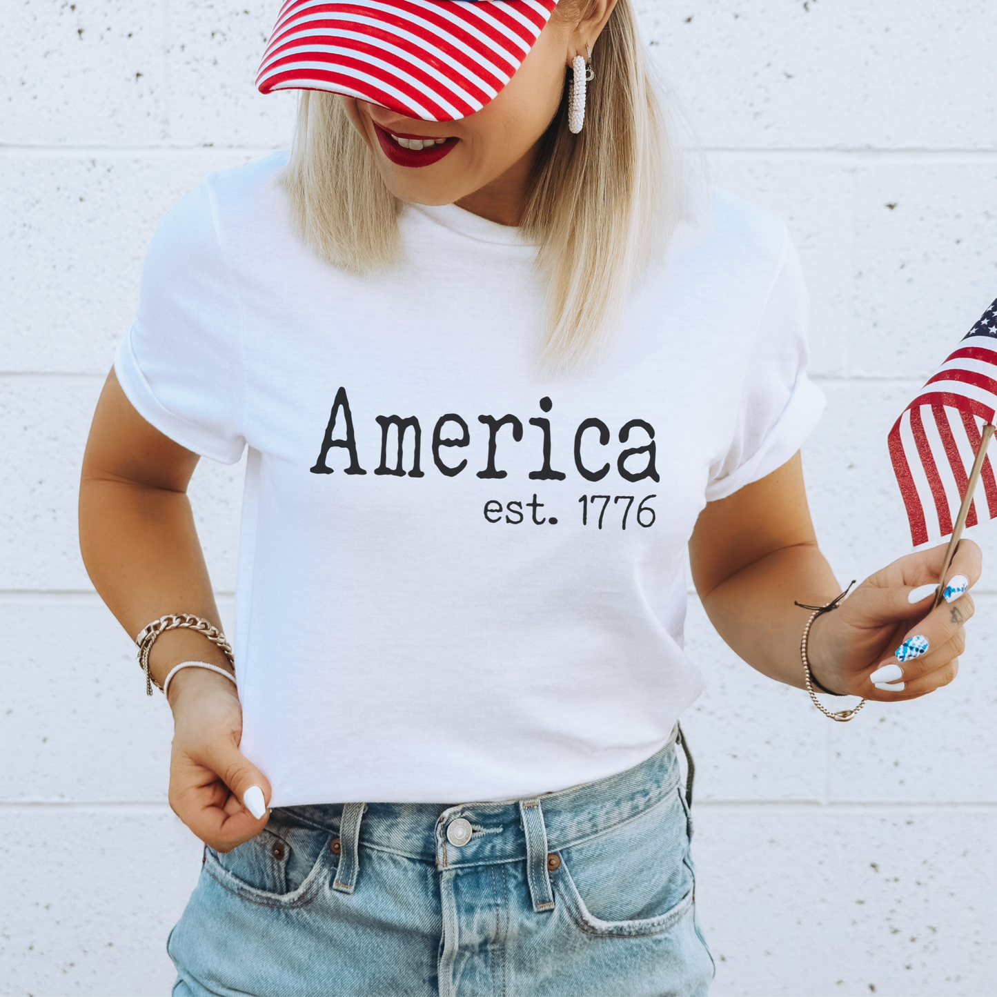 Typography America 1776 Graphic Tee | July 4th