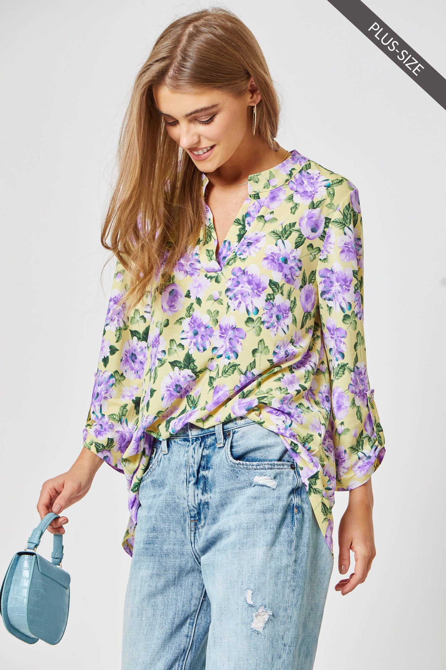 PLUS SIZE 3/4 Sleeve LIZZY Wrinkle Free Top
