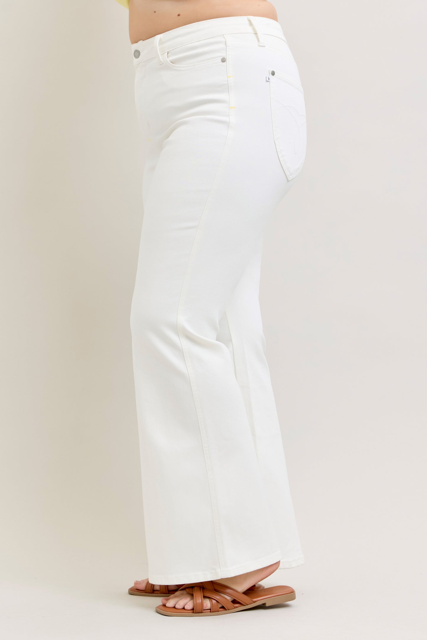 Judy Blue White High Waisted Tummy Control Flare