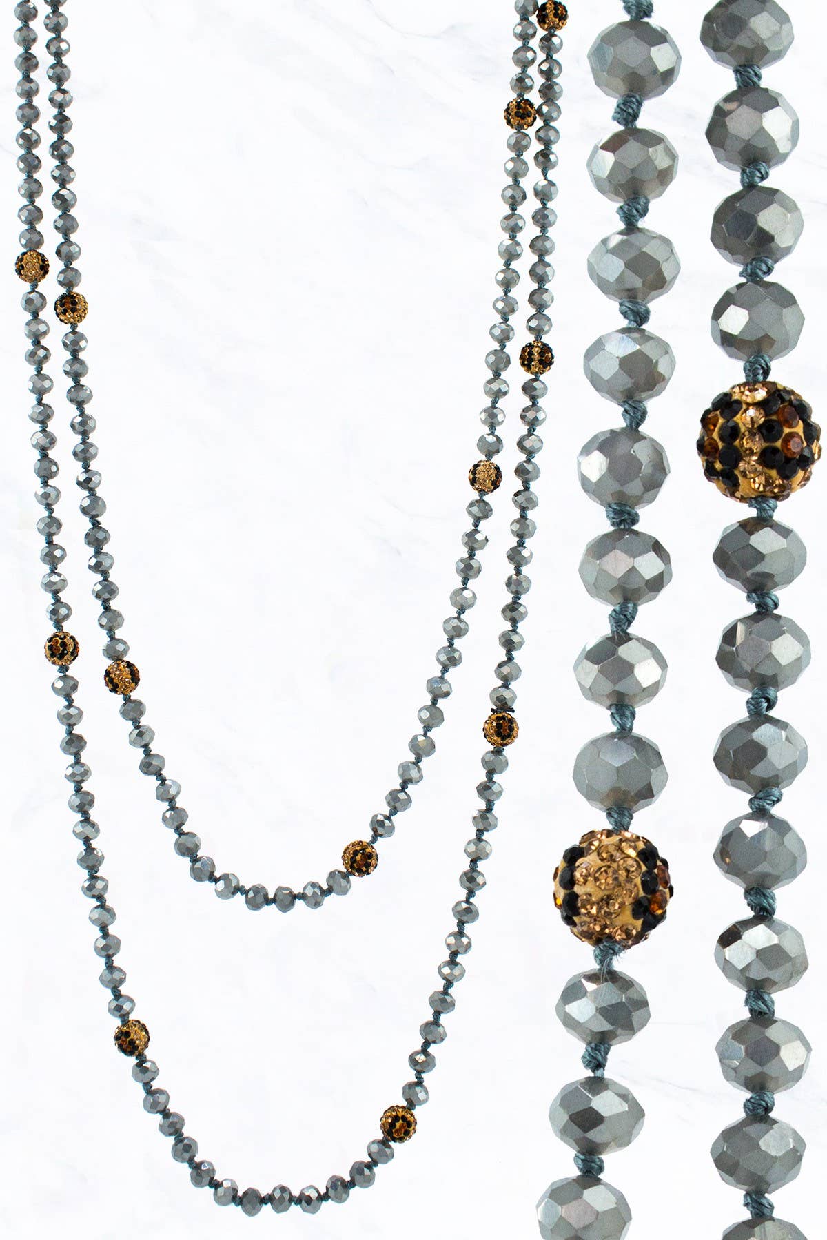 Bead and Leo Stone Ball Necklace