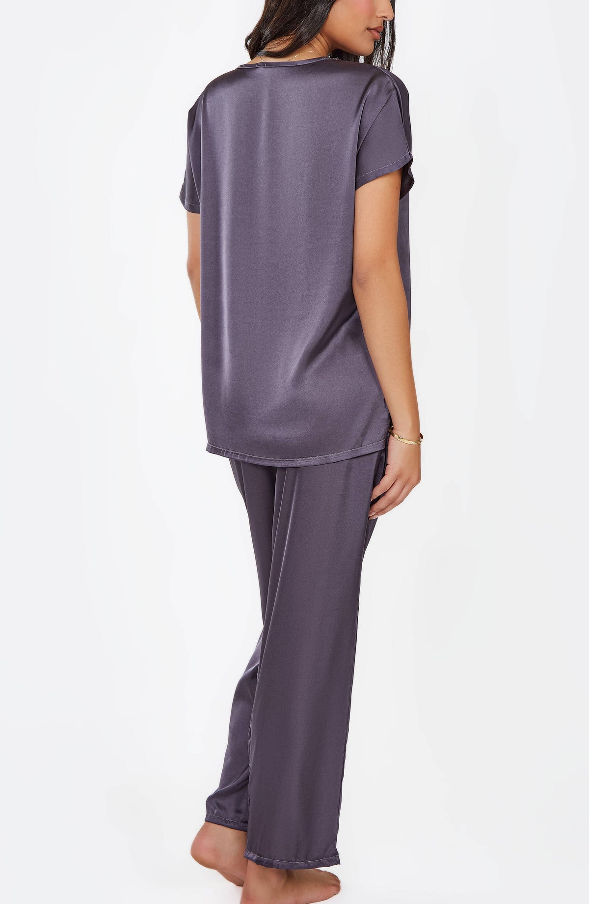 Julie Satin Pullover Top and Pants Loungewear Set