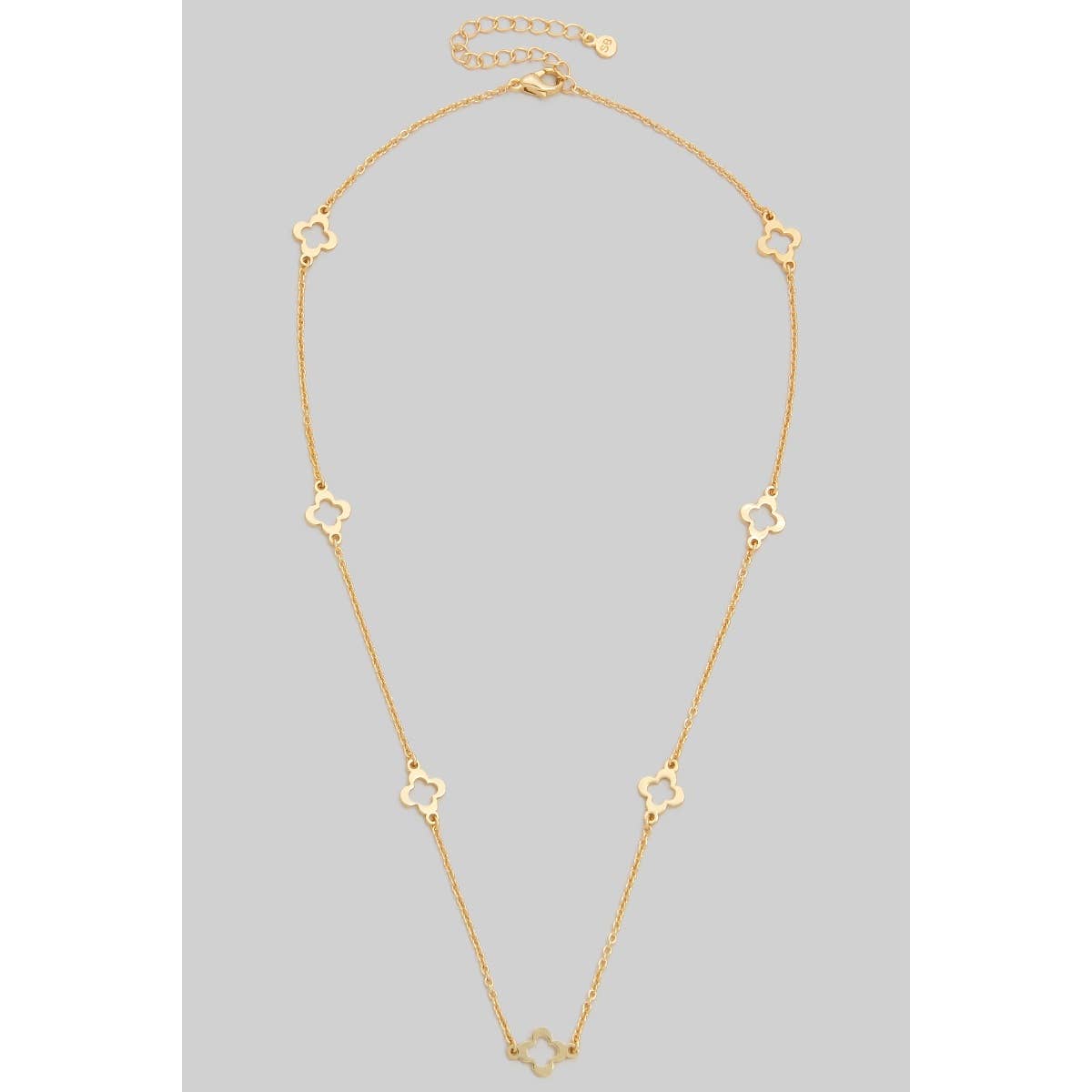 GOLD OR SILVER DIPPED SHAMROCK PENDANT NECKLACE