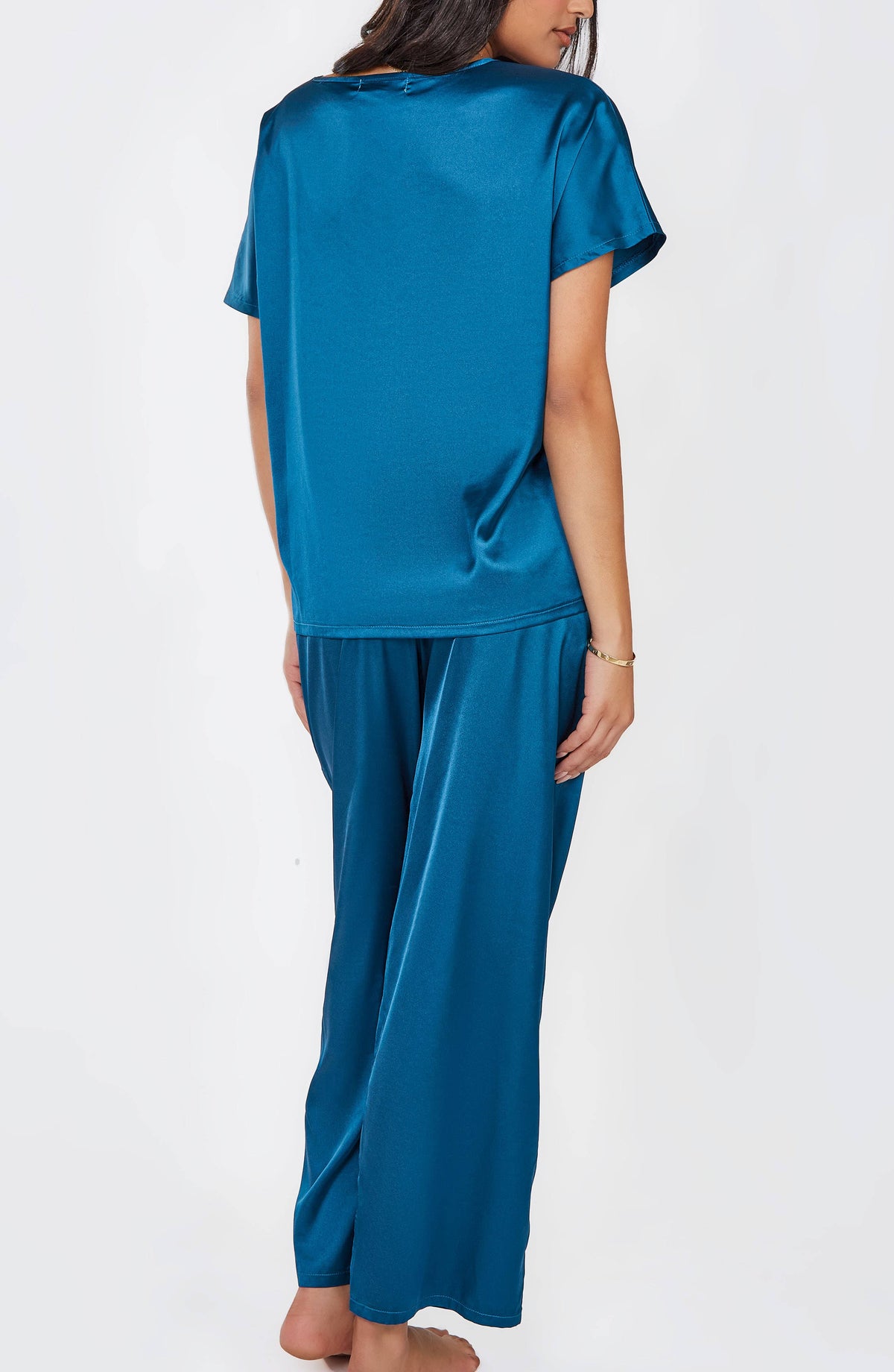 Julie Satin Pullover Top and Pants Loungewear Set