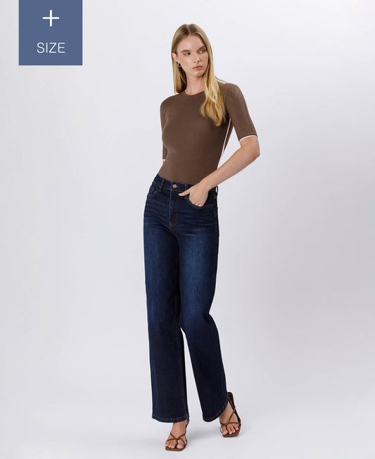 PLUS SIZE 90'S VINTAGE SUPER HIGH RISE LOOSE JEANS LV1207-P
