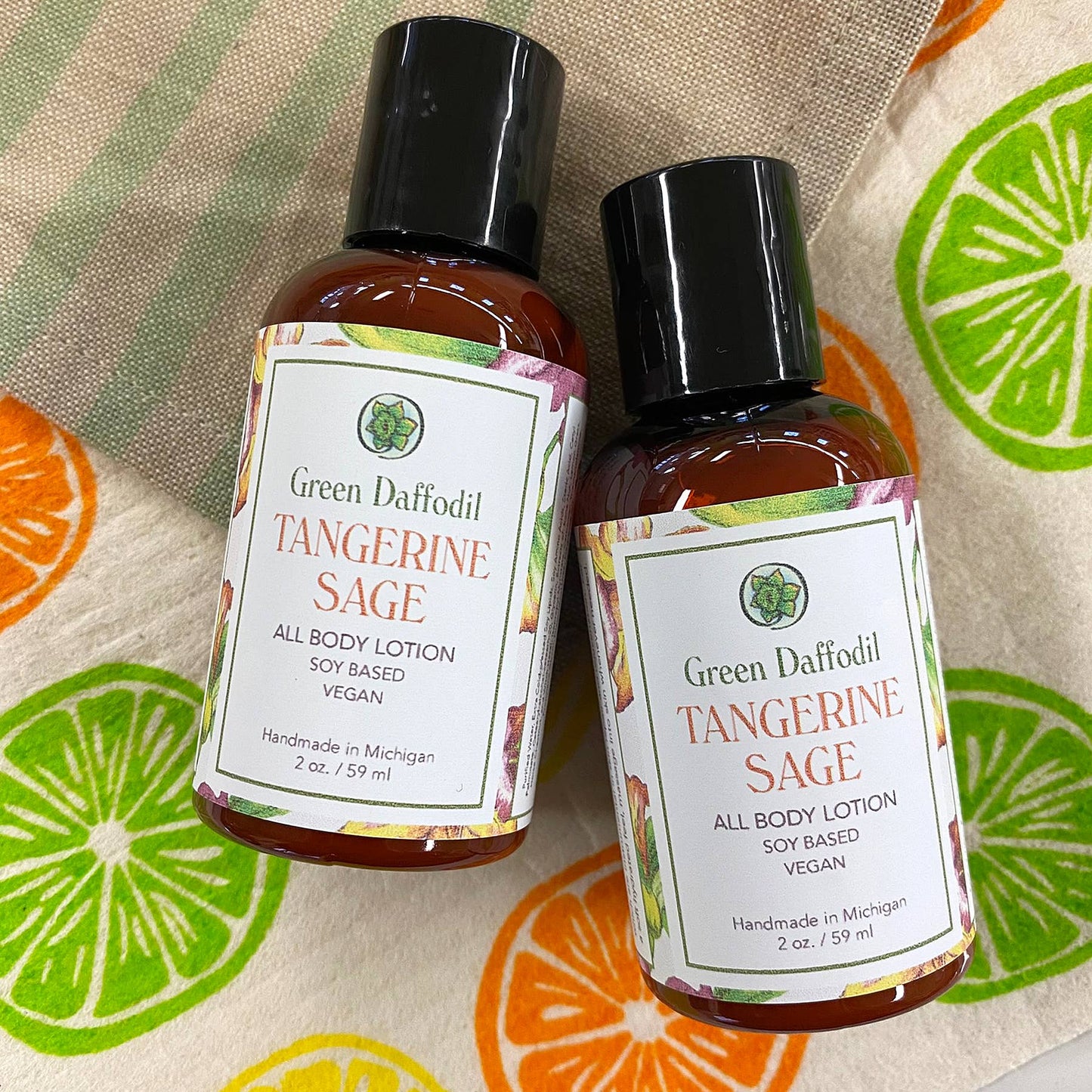 Tangerine Sage Mini Soy Lotion Bottle