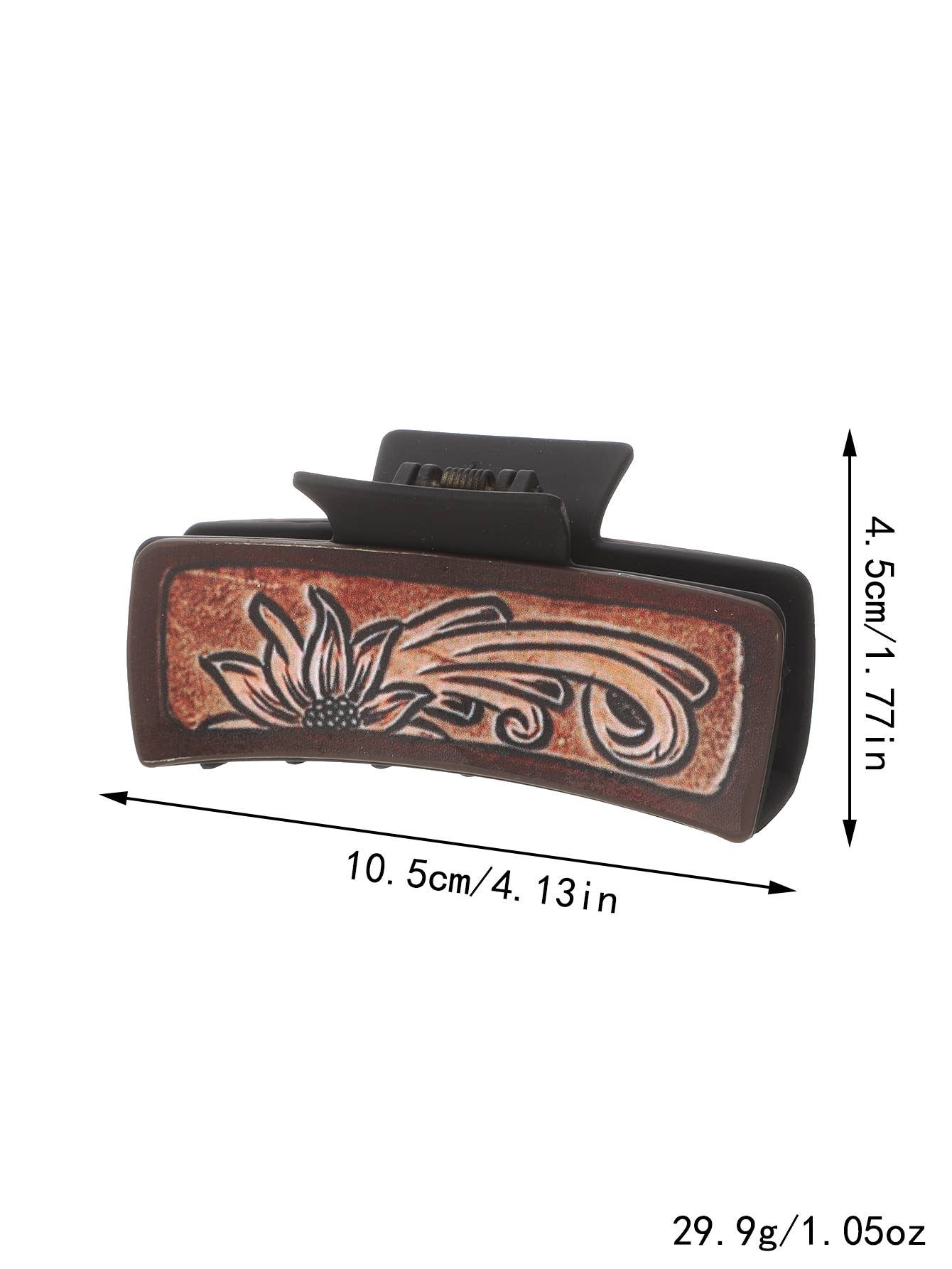 SUNFLOWER LEATHER LADIES WESTERN HAIR CLAW CLIPS_CWASC1618