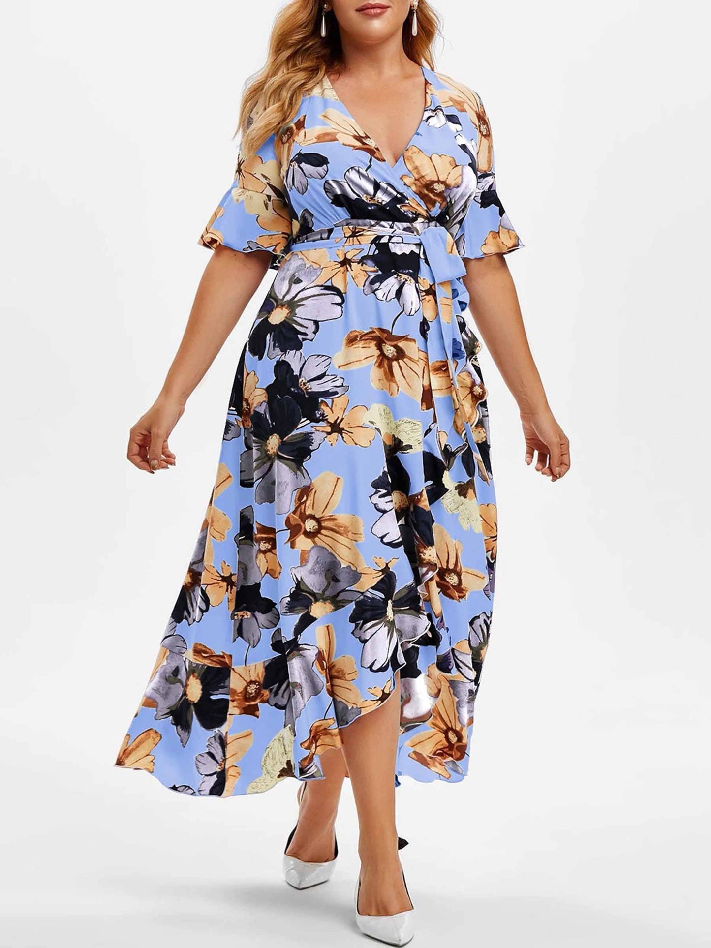 Casual Bohemian Print Irregular Dress