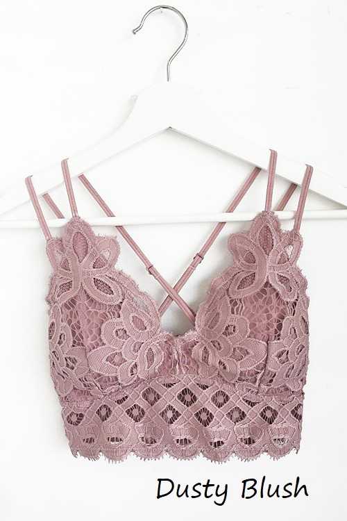 Plus Size Scalloped Lace Cami Bralette