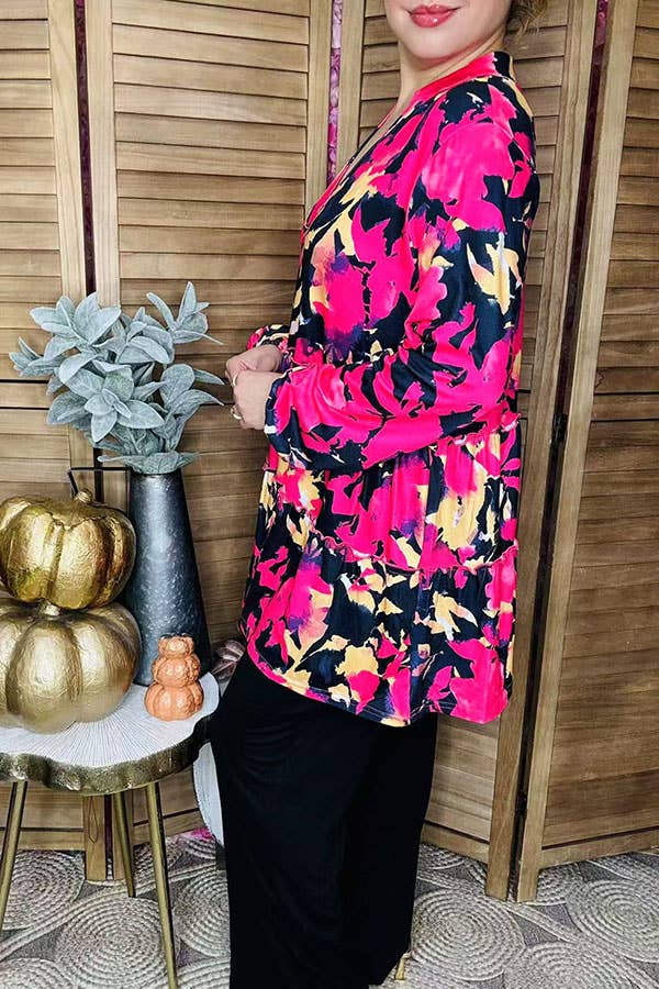 Long sleeve baby doll women blouse BQ16059