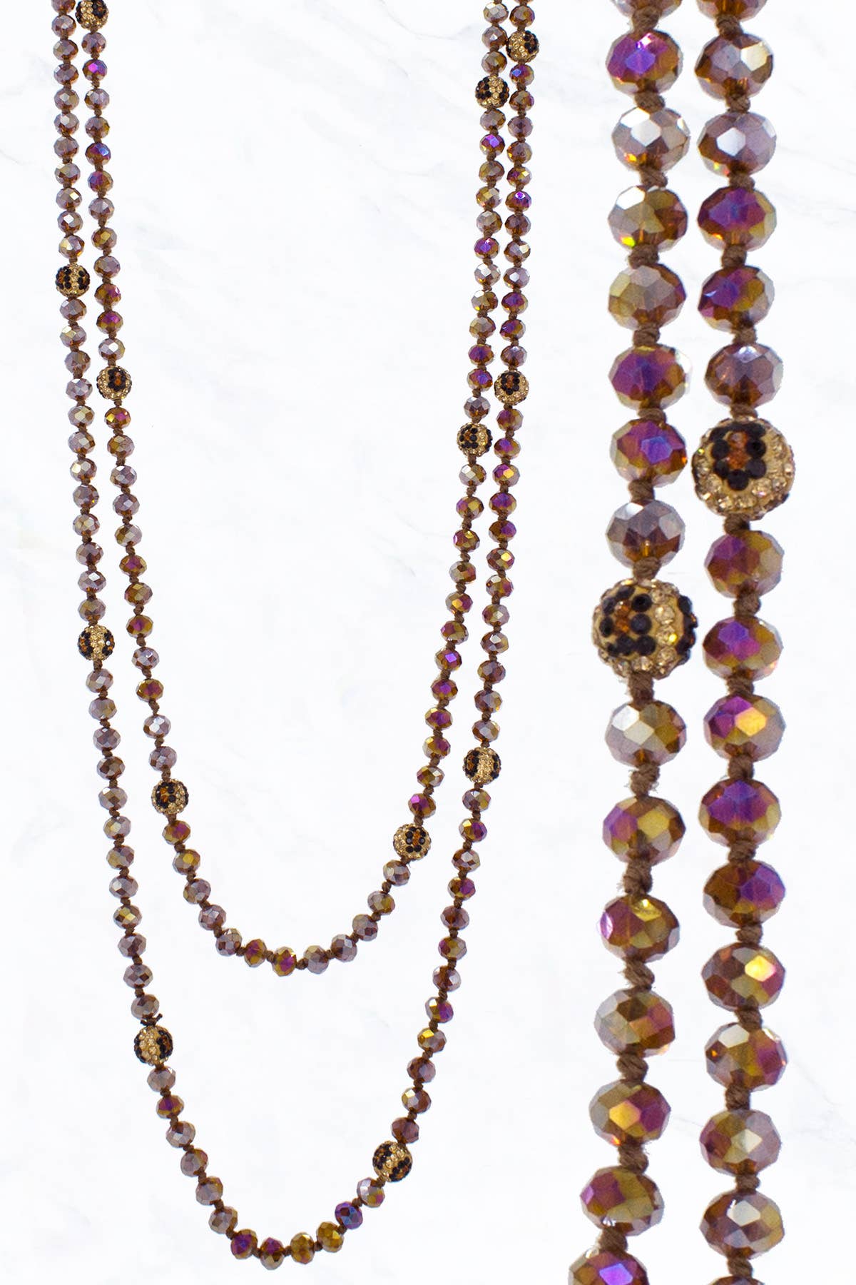 Bead and Leo Stone Ball Necklace