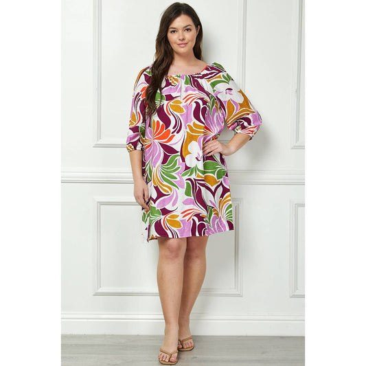 *S~3XL* BINDED NECK RAGLAN DRESS  G117550A84