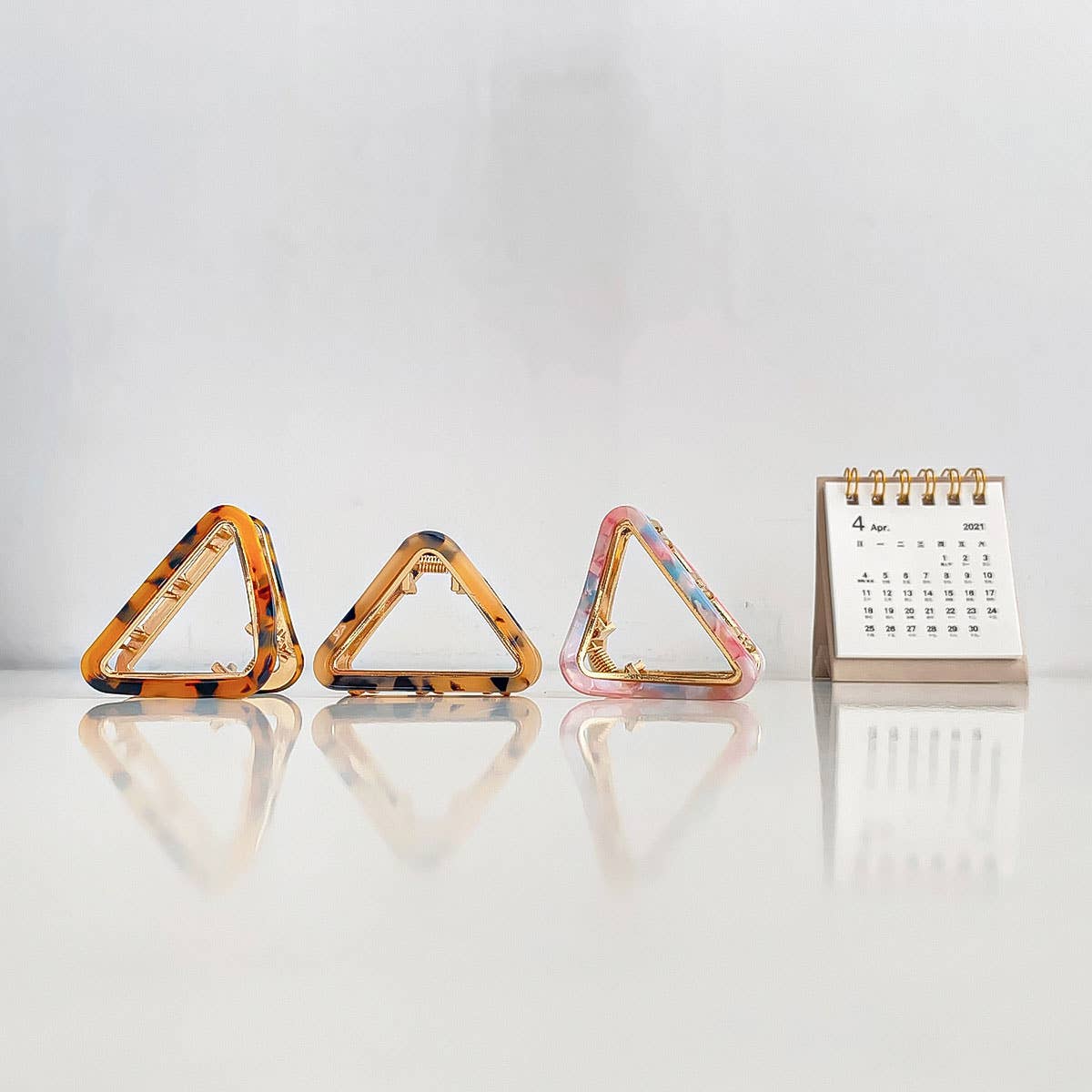 ACETATE TORTOISE SHELL HAIR CLAW CLIP PYRAMID MINI_CWAHA0400