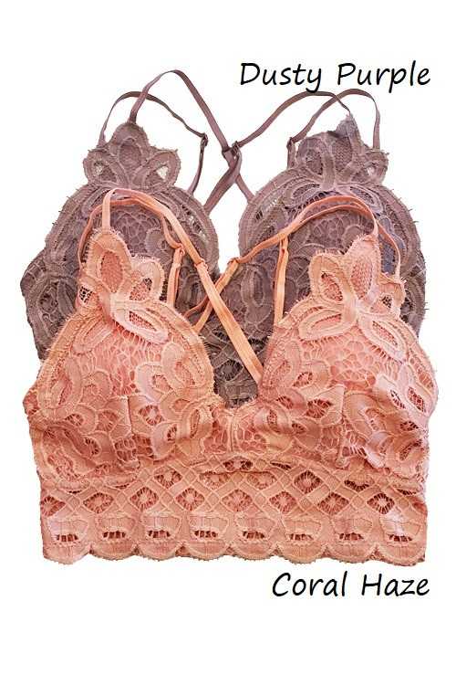 Plus Size Scalloped Lace Cami Bralette