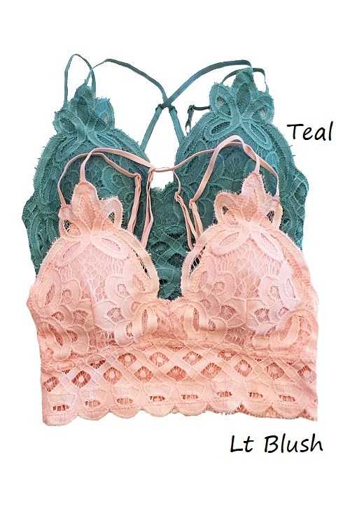 Plus Size Scalloped Lace Cami Bralette