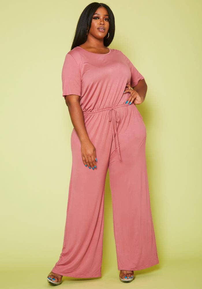 Women's Plus Size Lounge Wide Leg Jumpsuit
