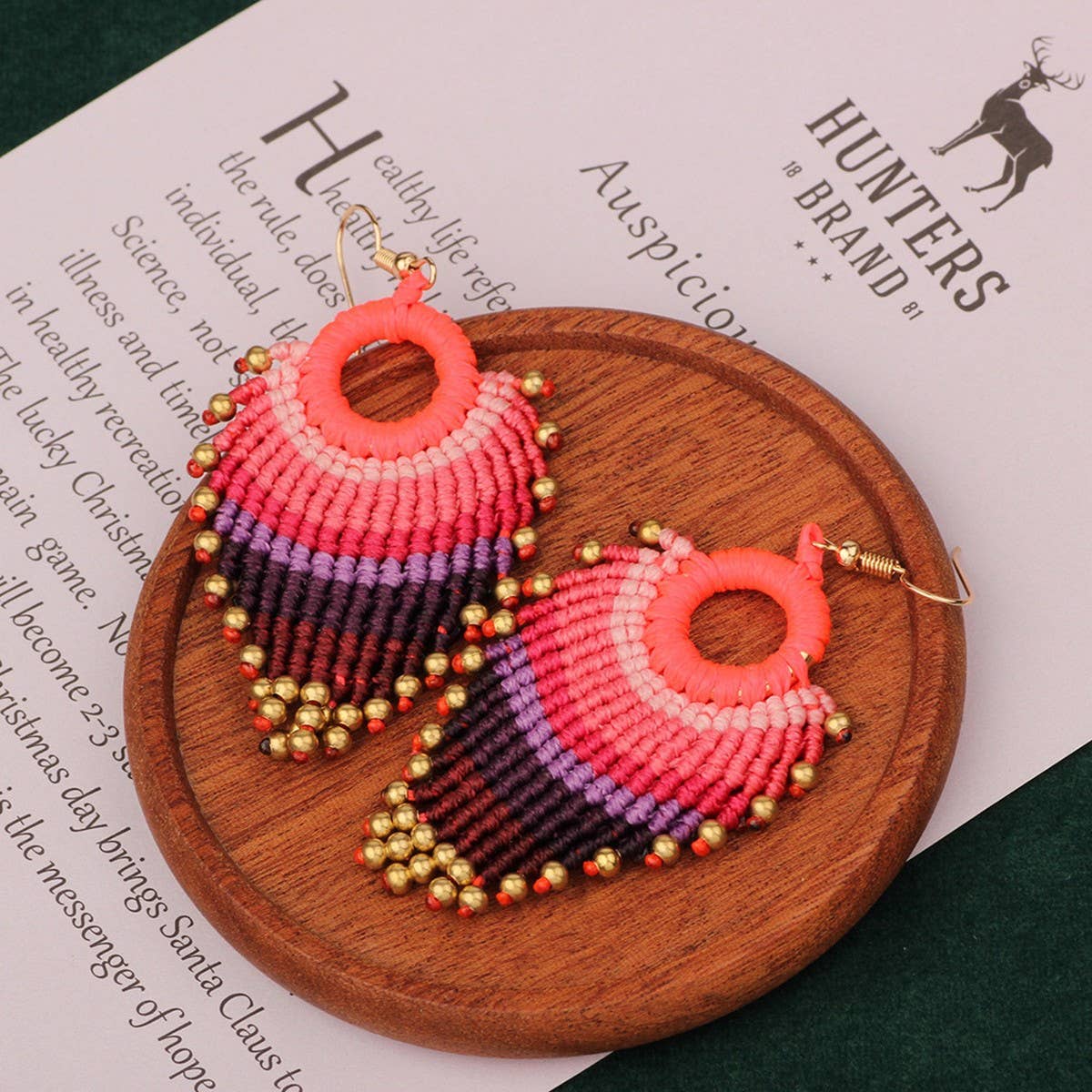 HIGH-GRADE NATURAL STONE WOVEN COLORFUL EARRINGS_CWAJE3983