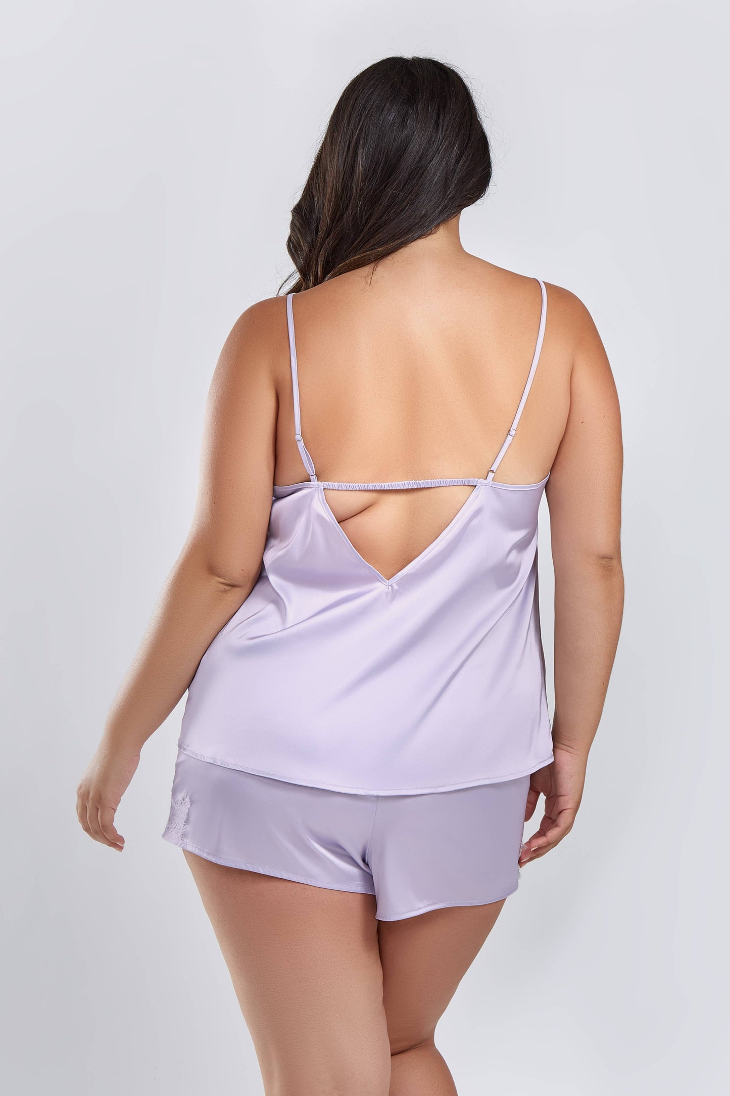 Mia 2PC Cami-Short Lingerie with Lace Trim