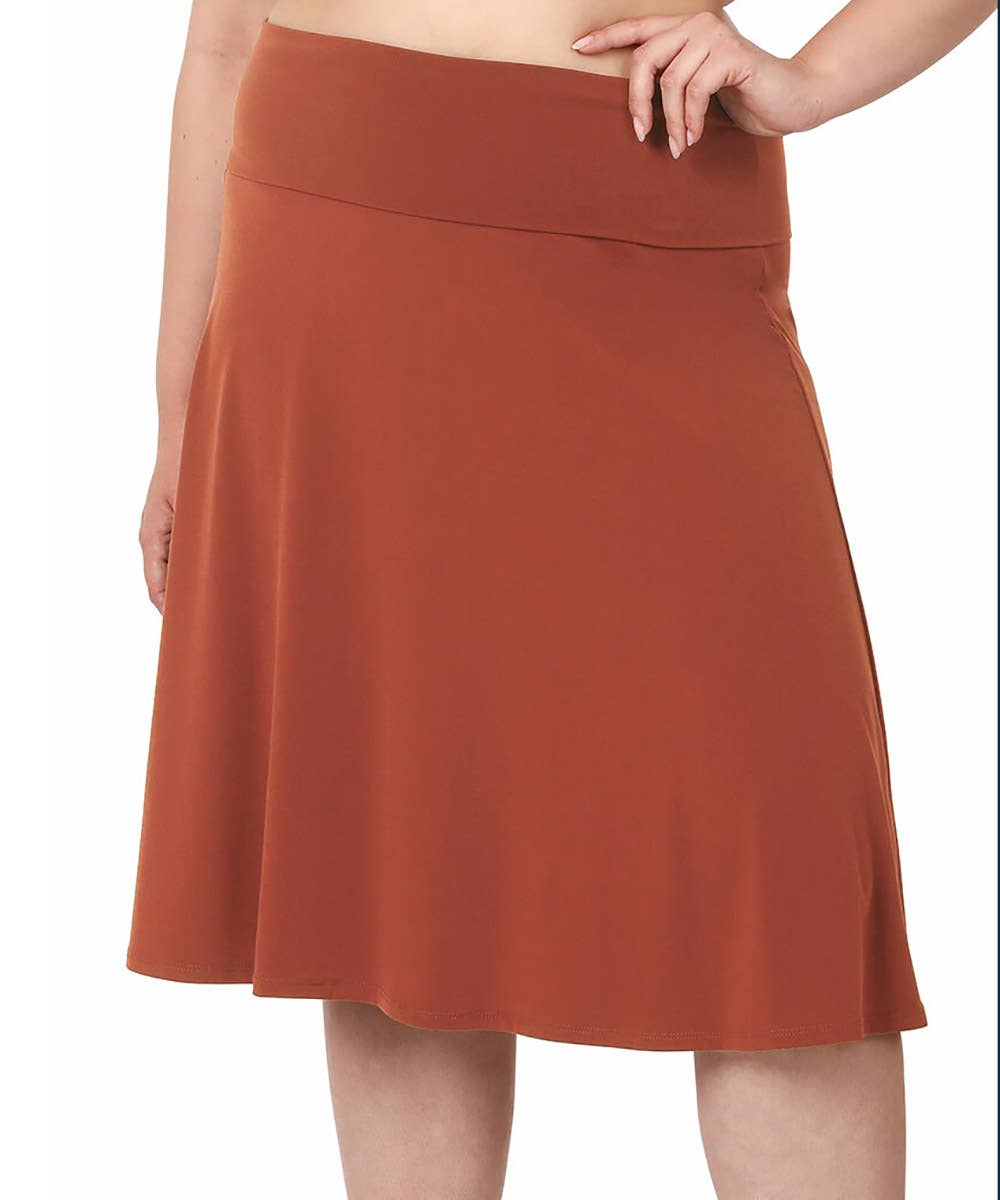 `.SI-21868 Plus ITY Flared Skirt