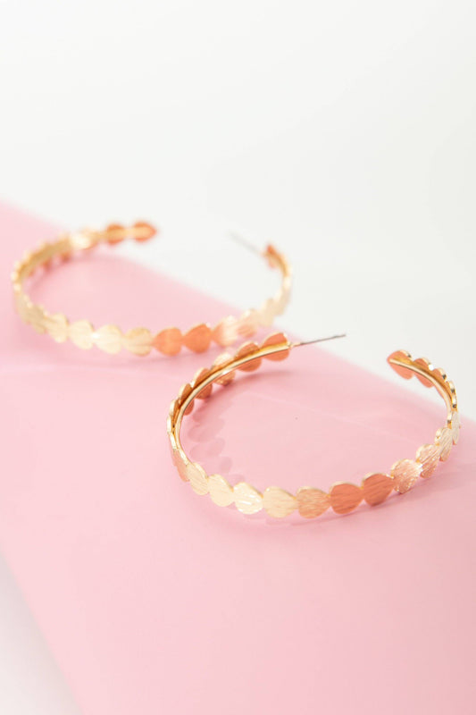 LARGE HEART HOOP EARRINGS | 80E994