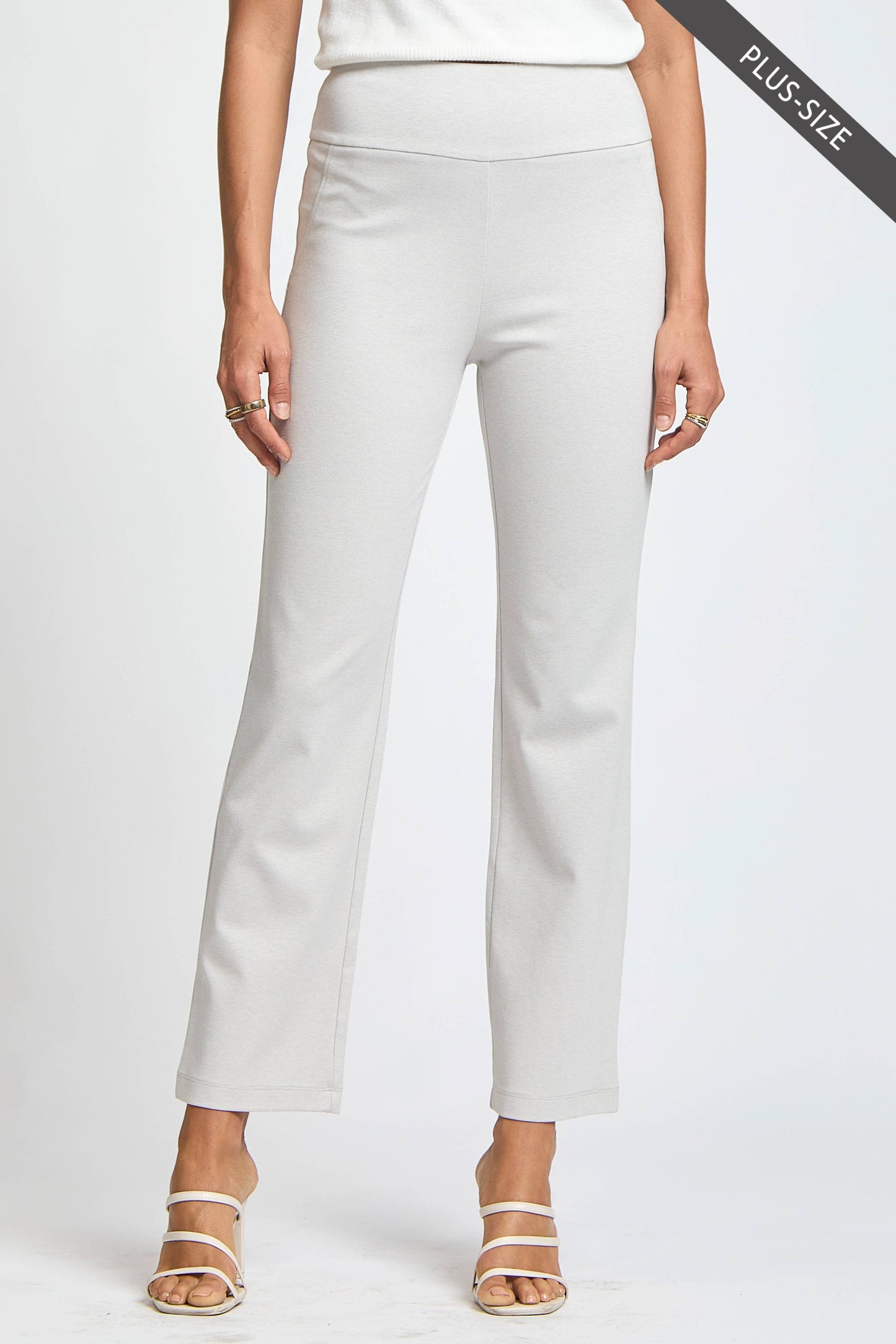 PLUS SIZE Magic High Slim Straight Pants MDS-STRAIGHTP