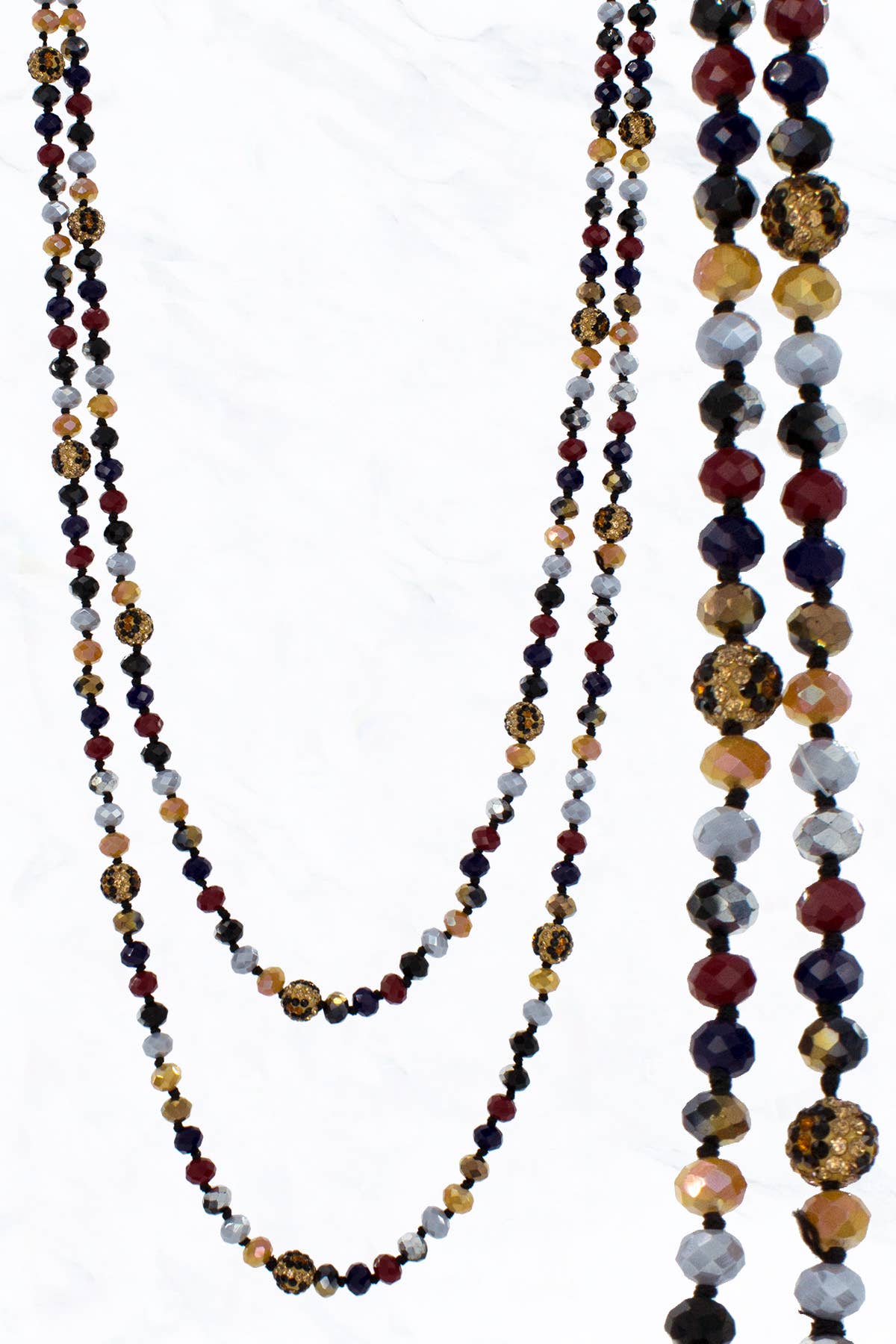 Bead and Leo Stone Ball Necklace
