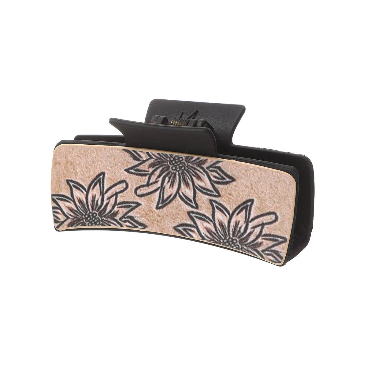 SUNFLOWER LEATHER LADIES WESTERN HAIR CLAW CLIPS_CWASC1618