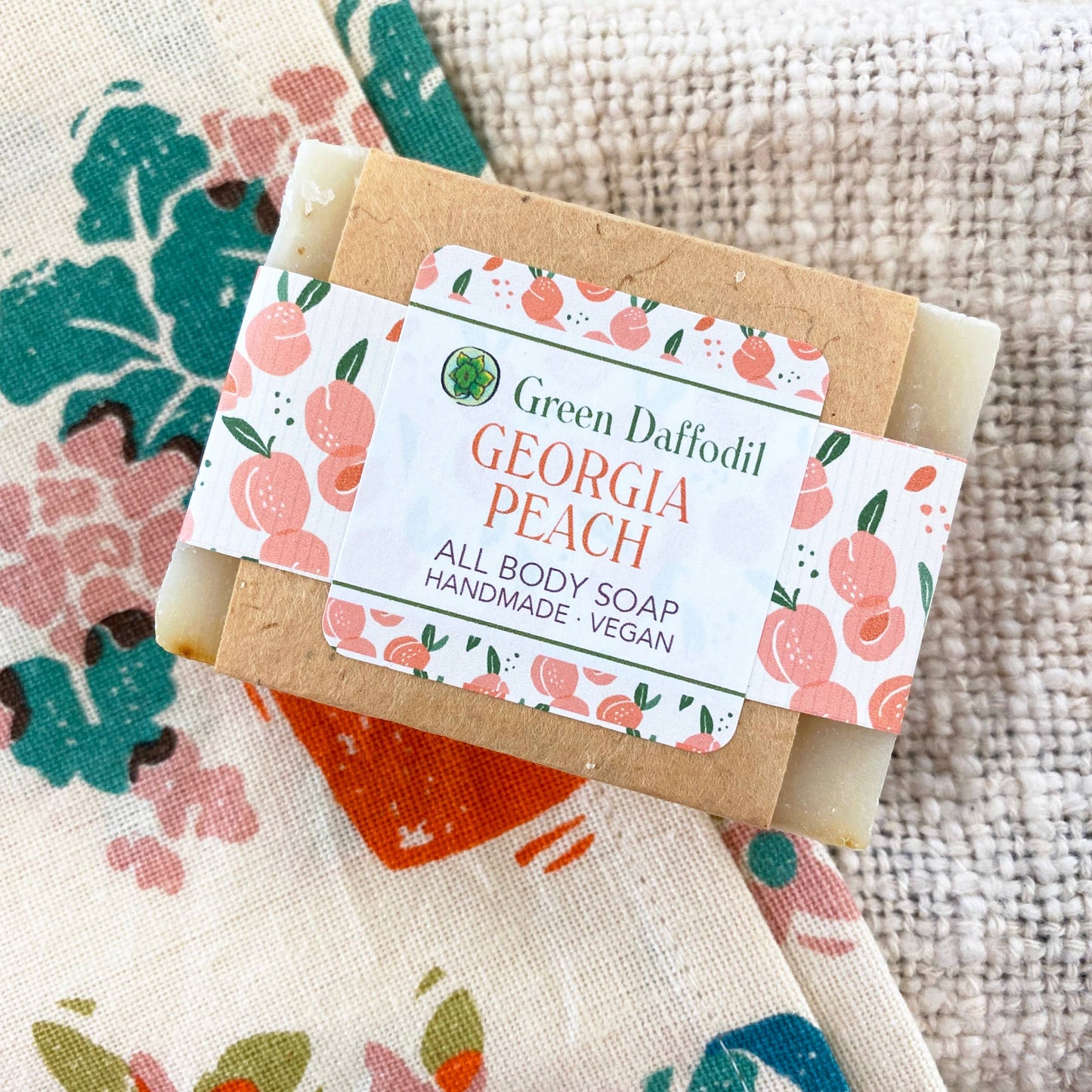 Georgia Peach Natural  Handmade Bar Soap