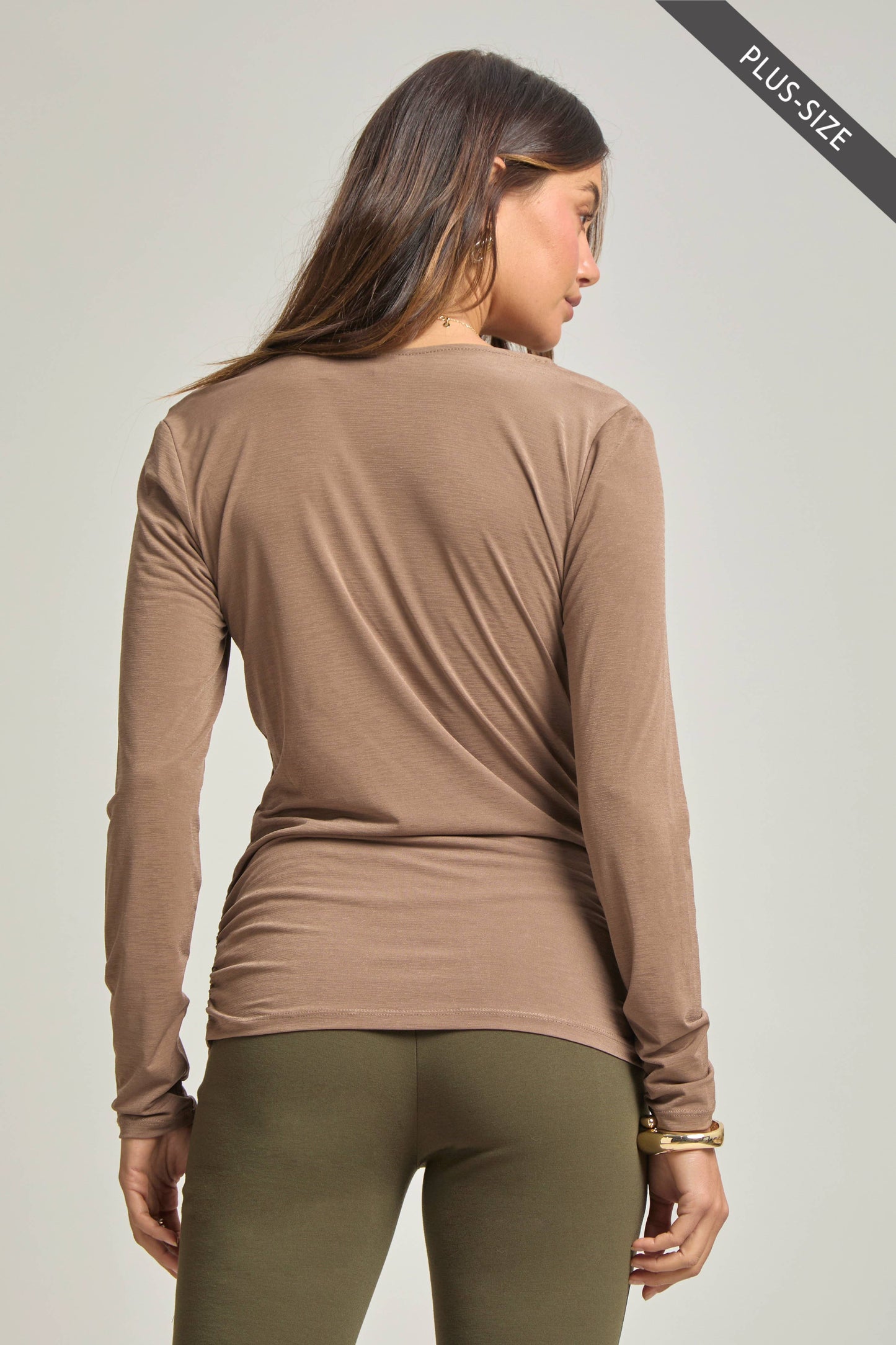 PLUS SIZE Signature Ruched Top CL-RUCHEDP