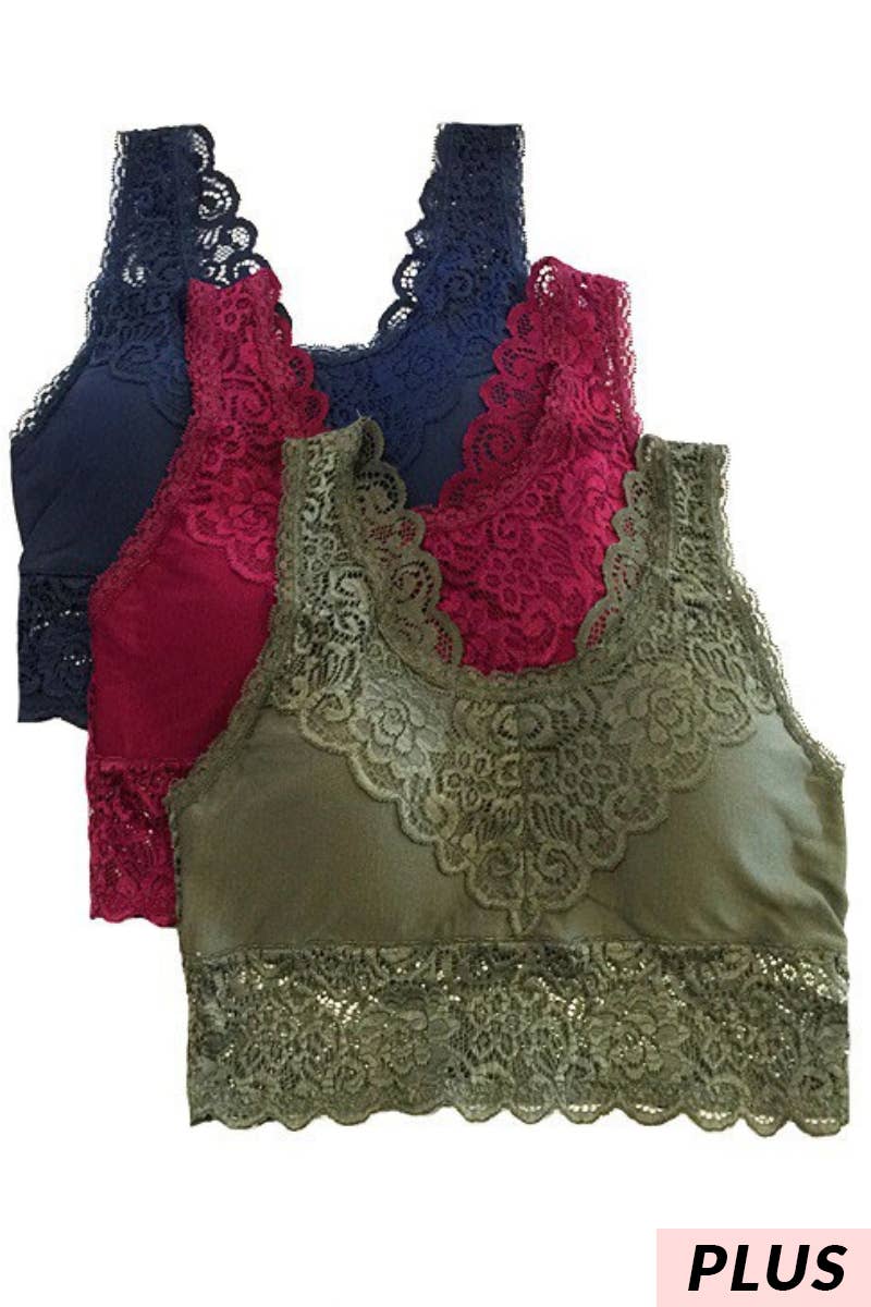 Plus Padded Lace Bralette