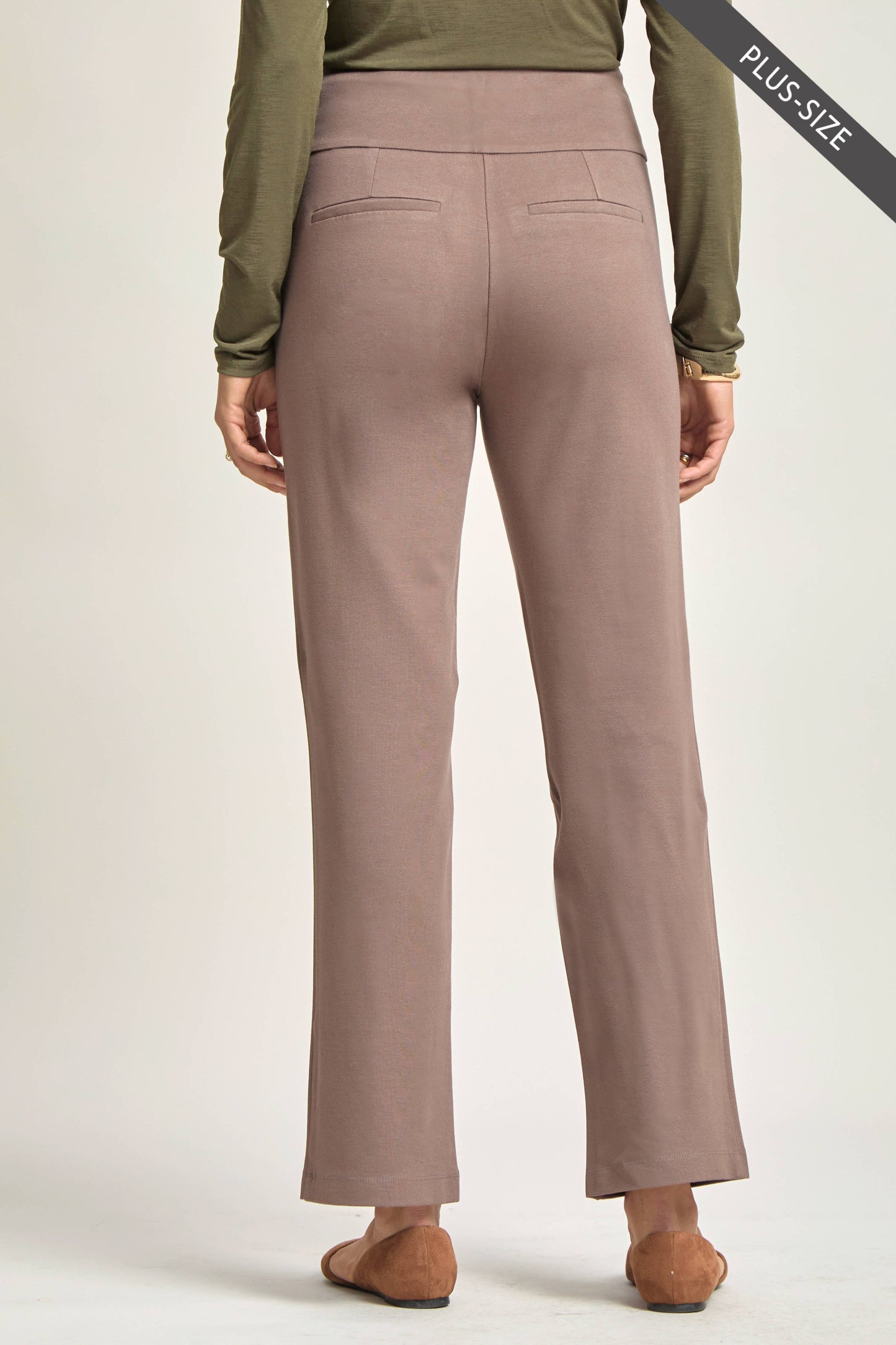 PLUS SIZE Magic High Slim Straight Pants MDS-STRAIGHTP