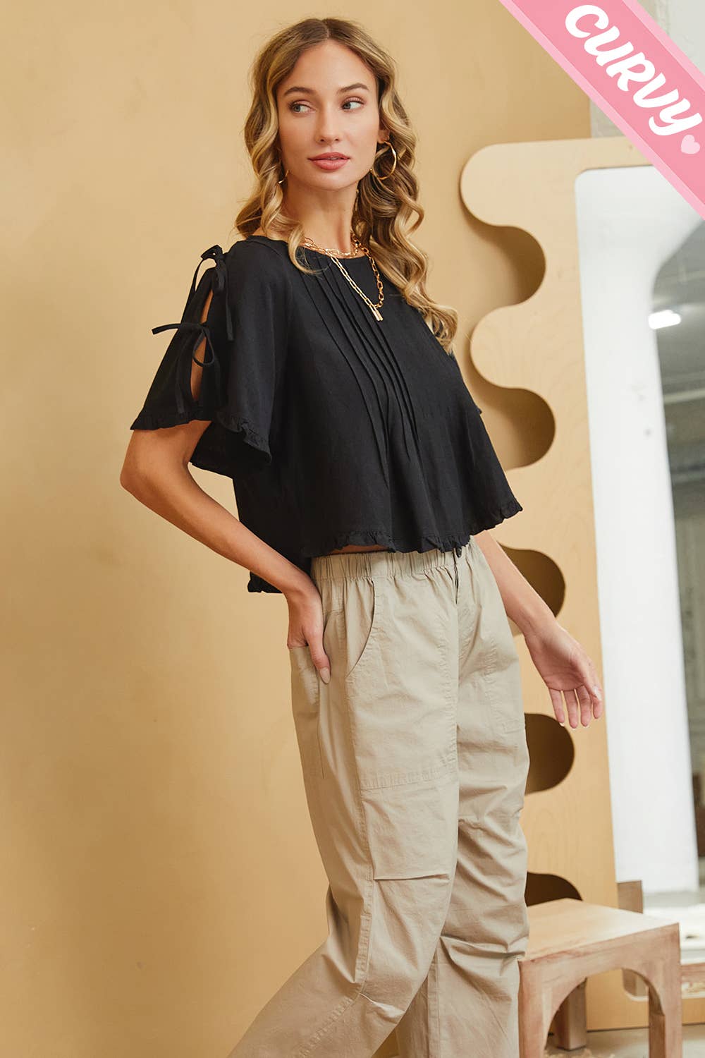 PLUS SIZE EVERY DAY CASUAL UTILITY PANTS