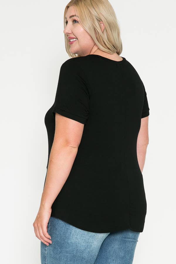 Plus Size U.S. Flag Graphic T