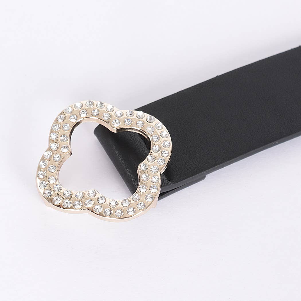 Faux Leather Metal Buckle Plus Belt