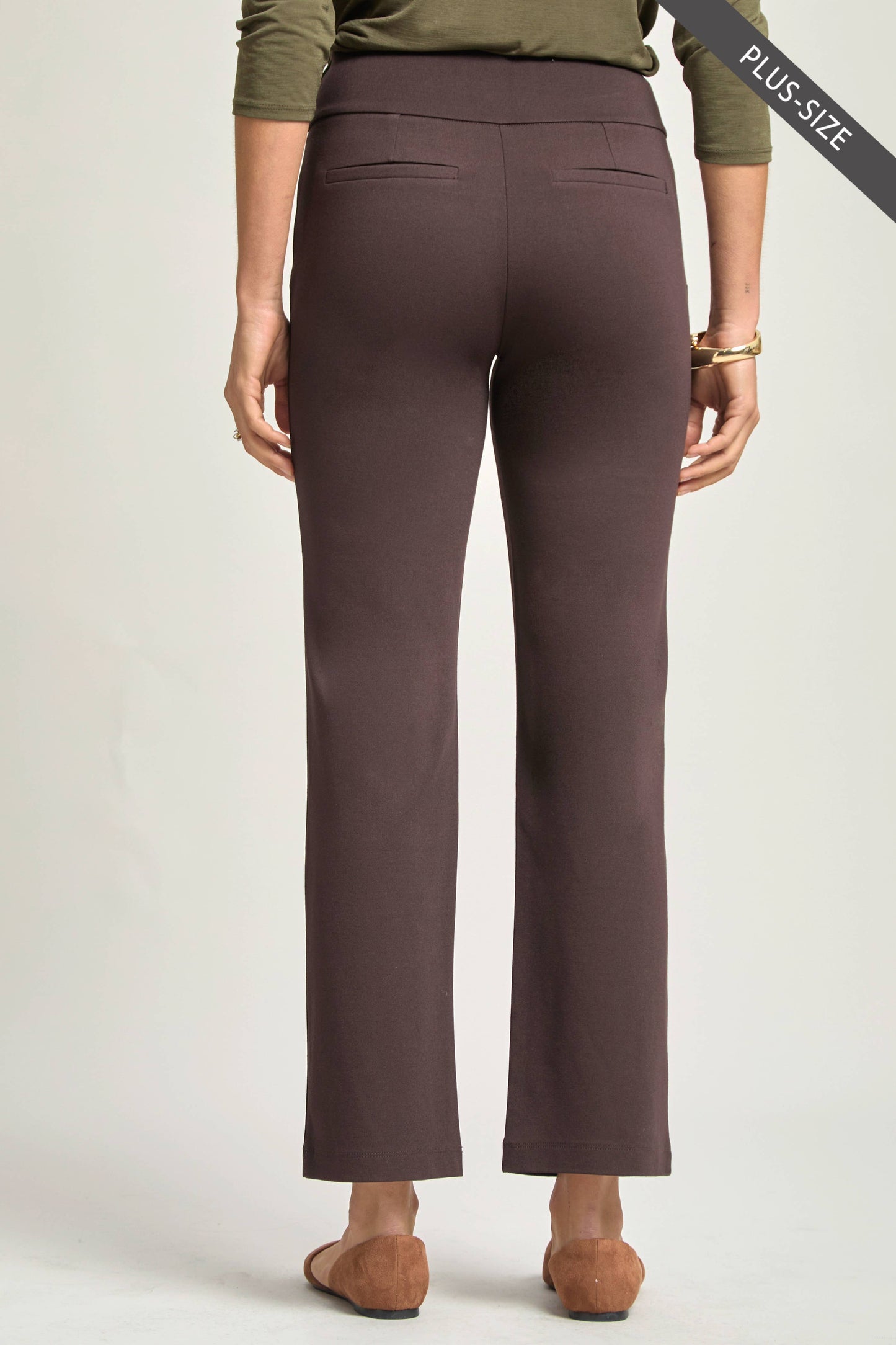 PLUS SIZE Magic High Slim Straight Pants MDS-STRAIGHTP