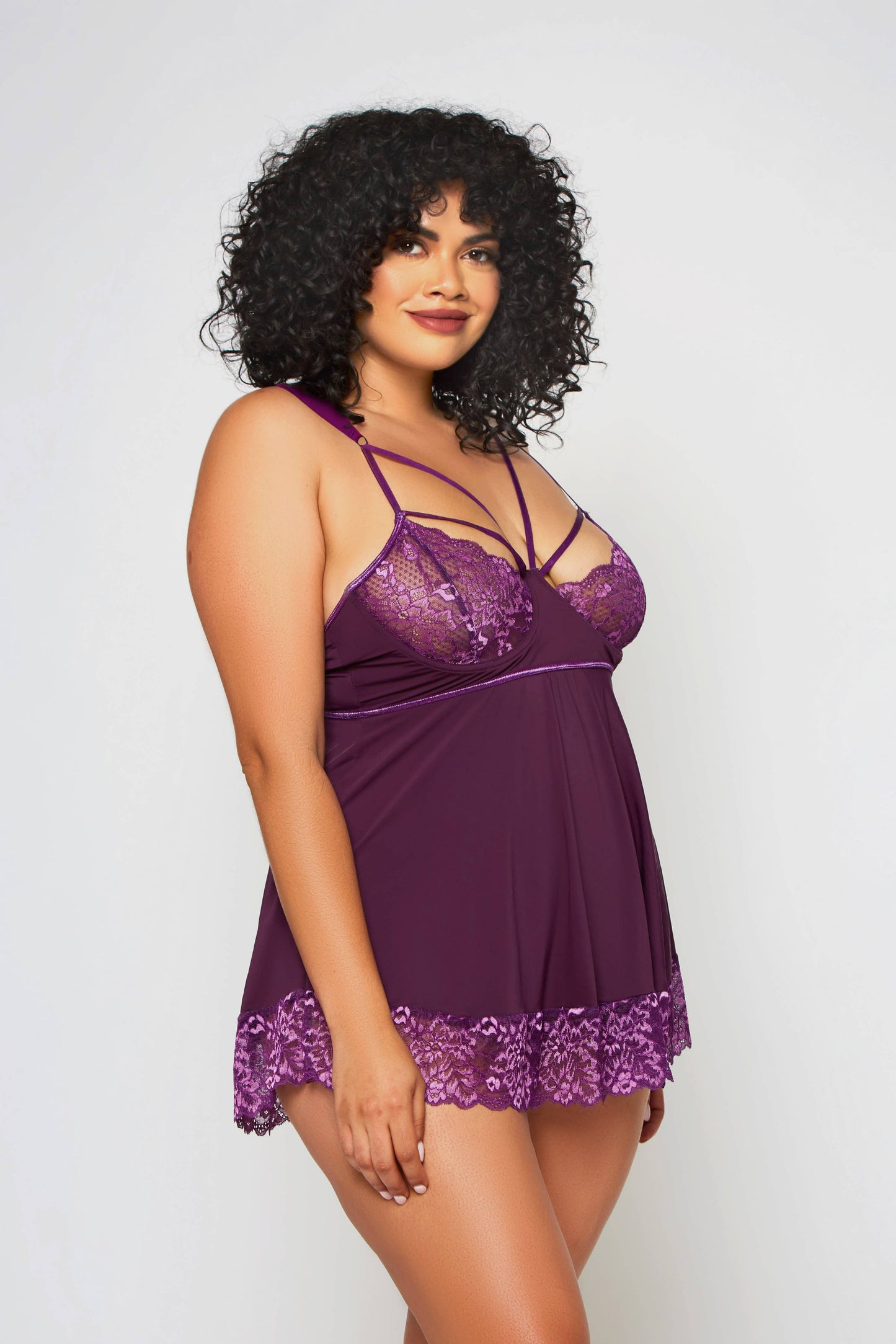 Best Seller! Plus Size Primrose Lace Babydoll Lingerie Set