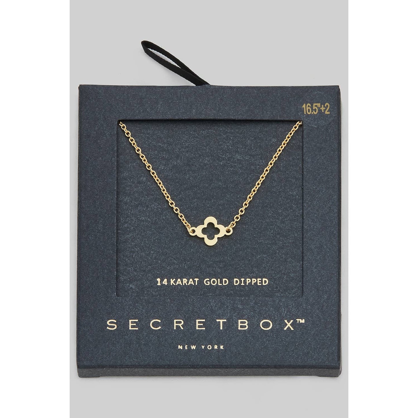 GOLD OR SILVER DIPPED SHAMROCK PENDANT NECKLACE