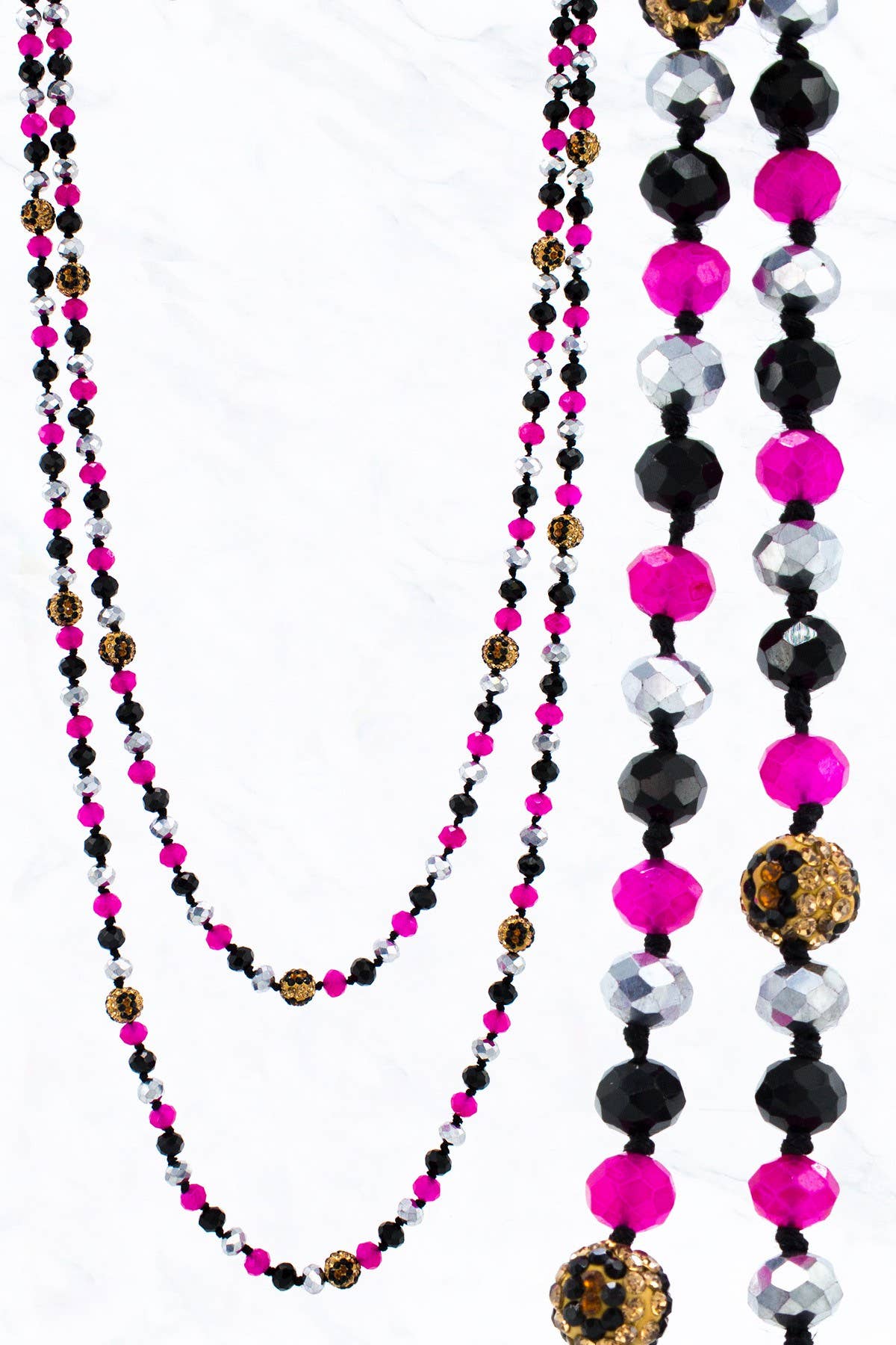 Bead and Leo Stone Ball Necklace