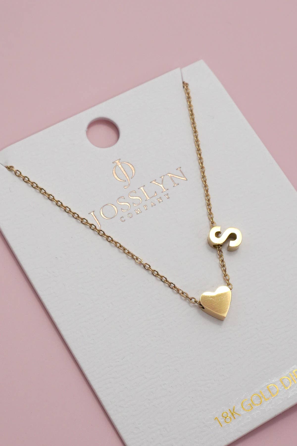 18K STAINLESS STEEL TARNISH FREE INITIAL NECKLACE | 40NK9440